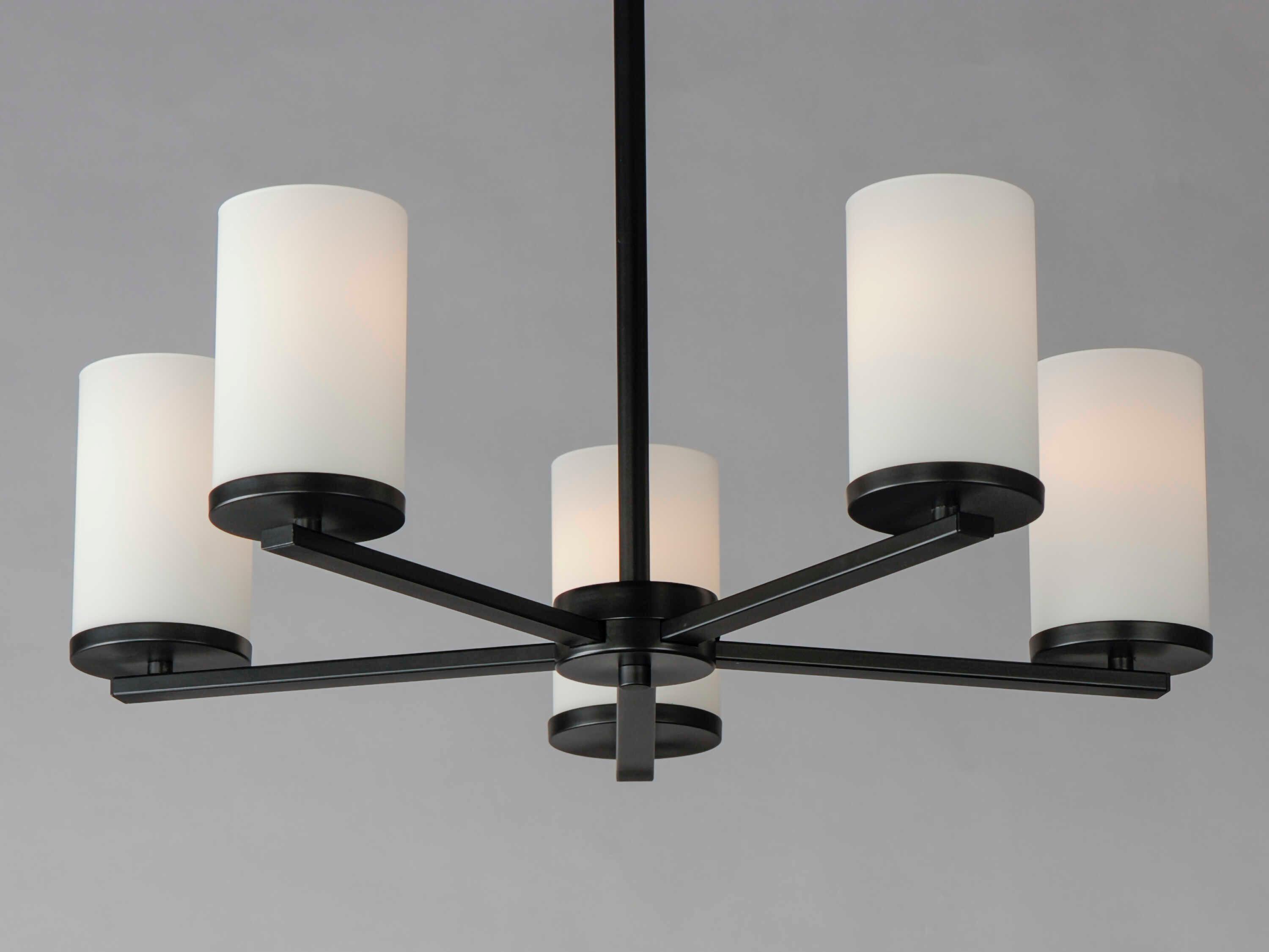 Maxim Lighting Lateral 5-Light Black Cylinder Chandelier