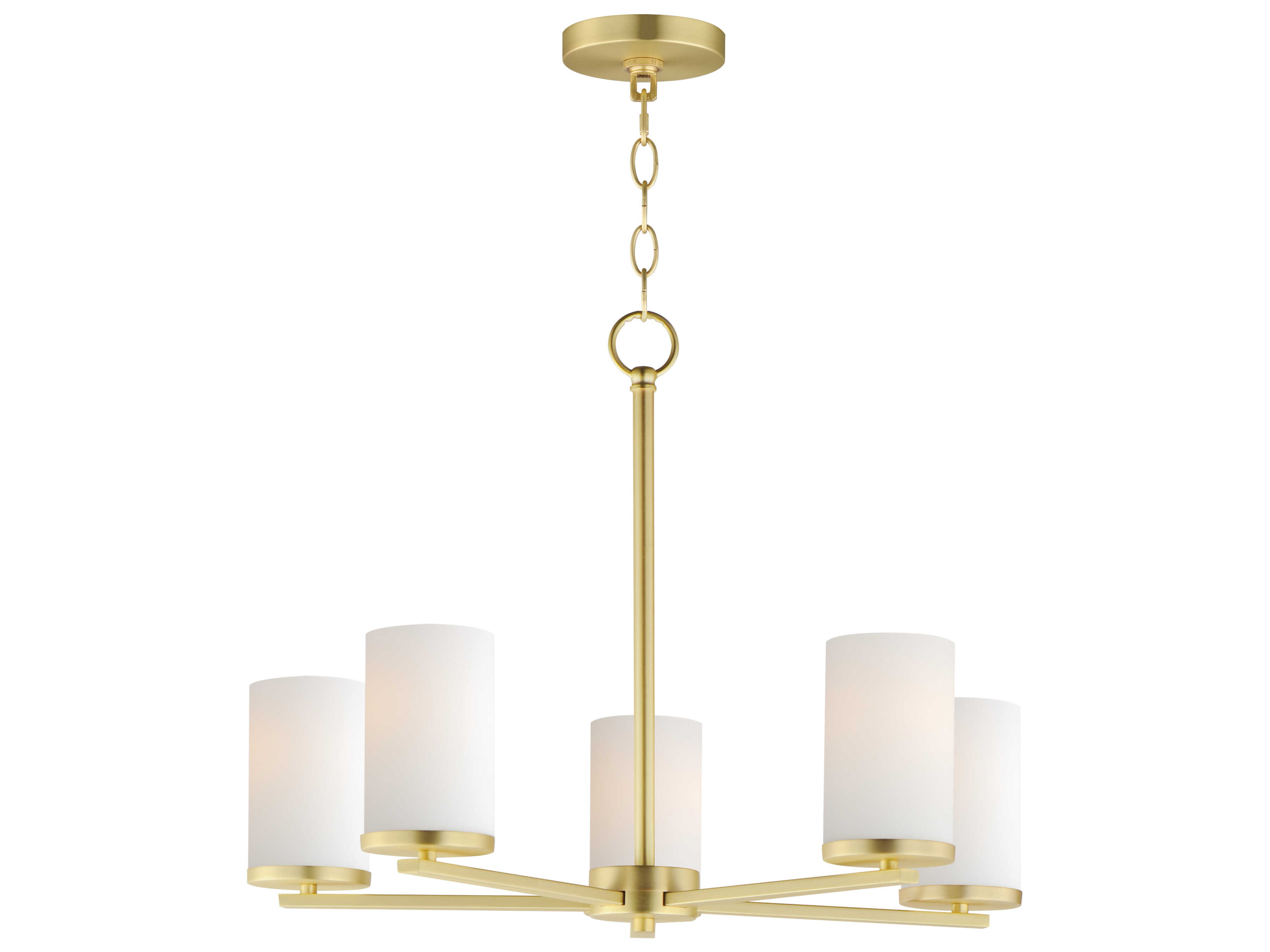 Maxim Lighting Lateral 5-Light Satin Brass Cylinder Chandelier