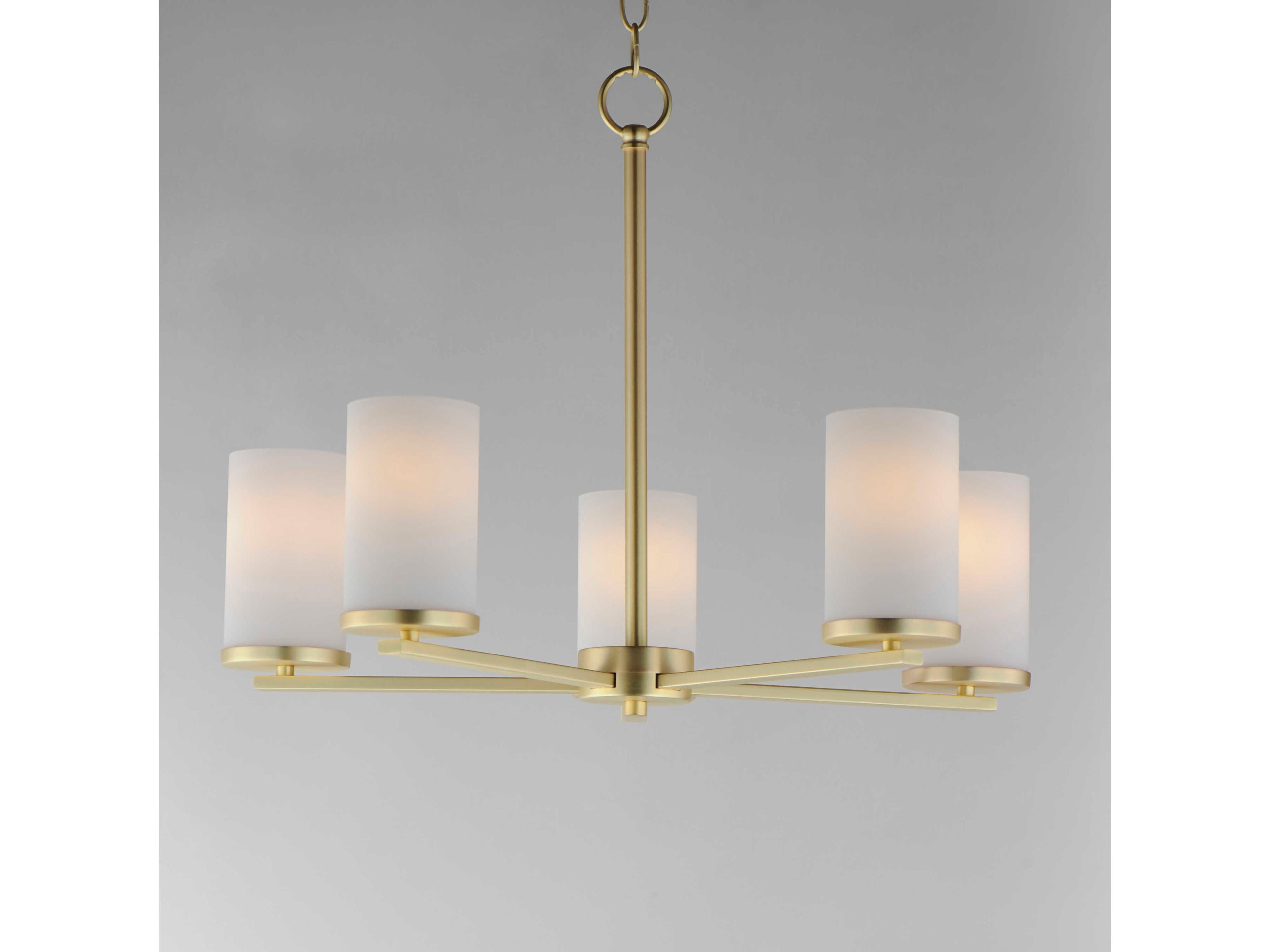 Maxim Lighting Lateral 5-Light Satin Brass Cylinder Chandelier
