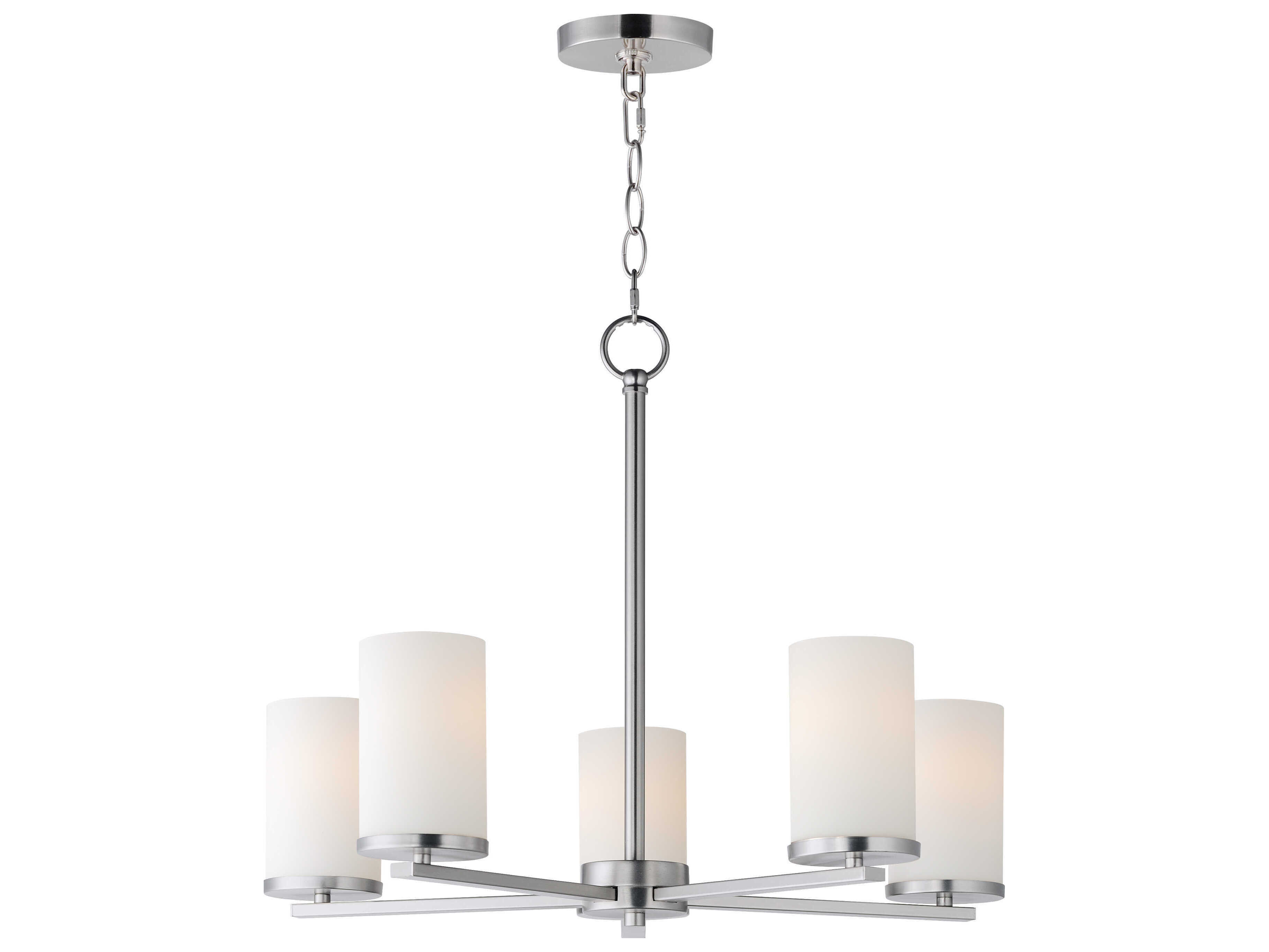 Maxim Lighting Lateral 5-Light Satin Nickel Cylinder Chandelier