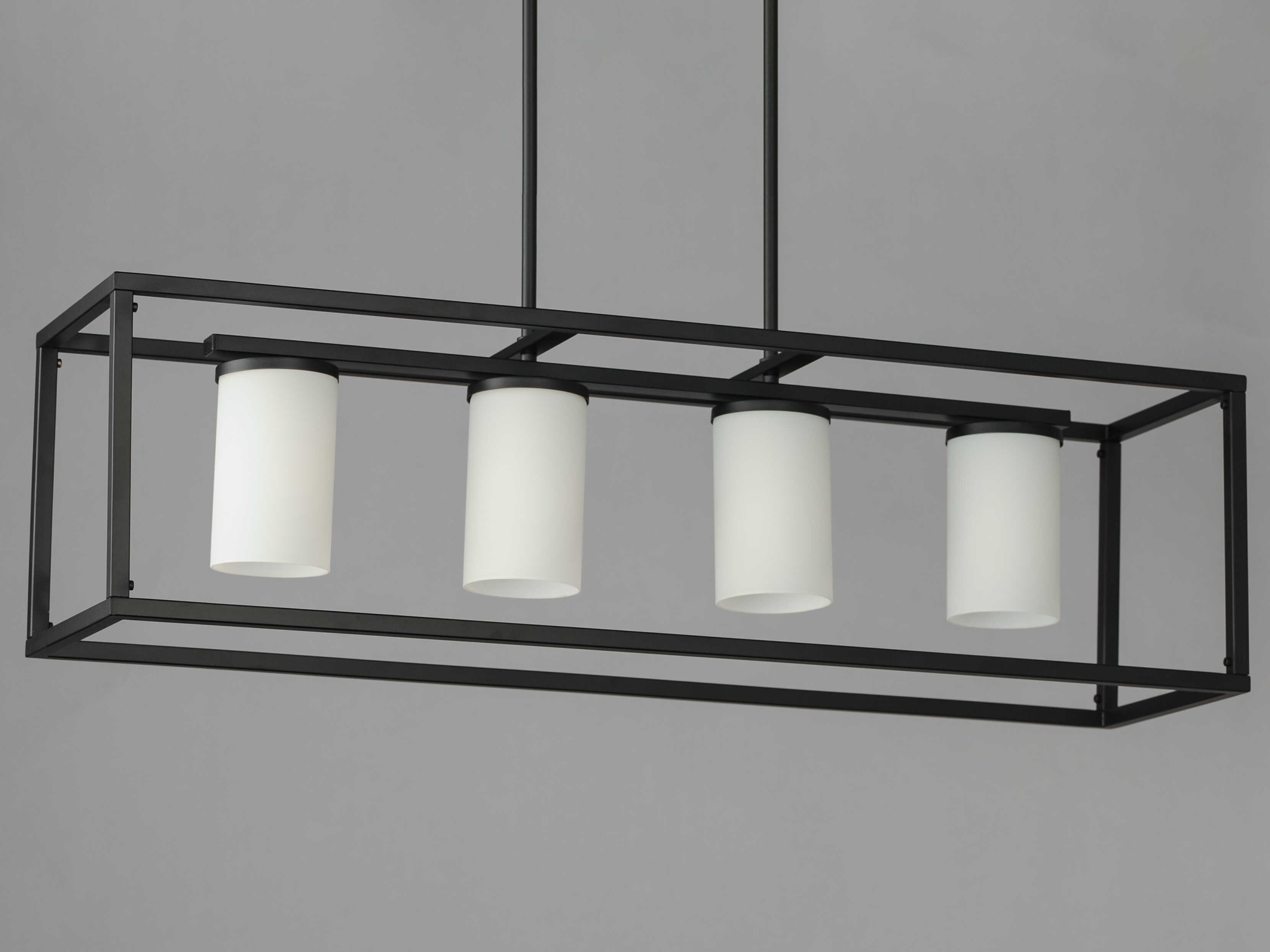 Maxim Lighting Lateral 4-Light Black Cylinder Island Pendant