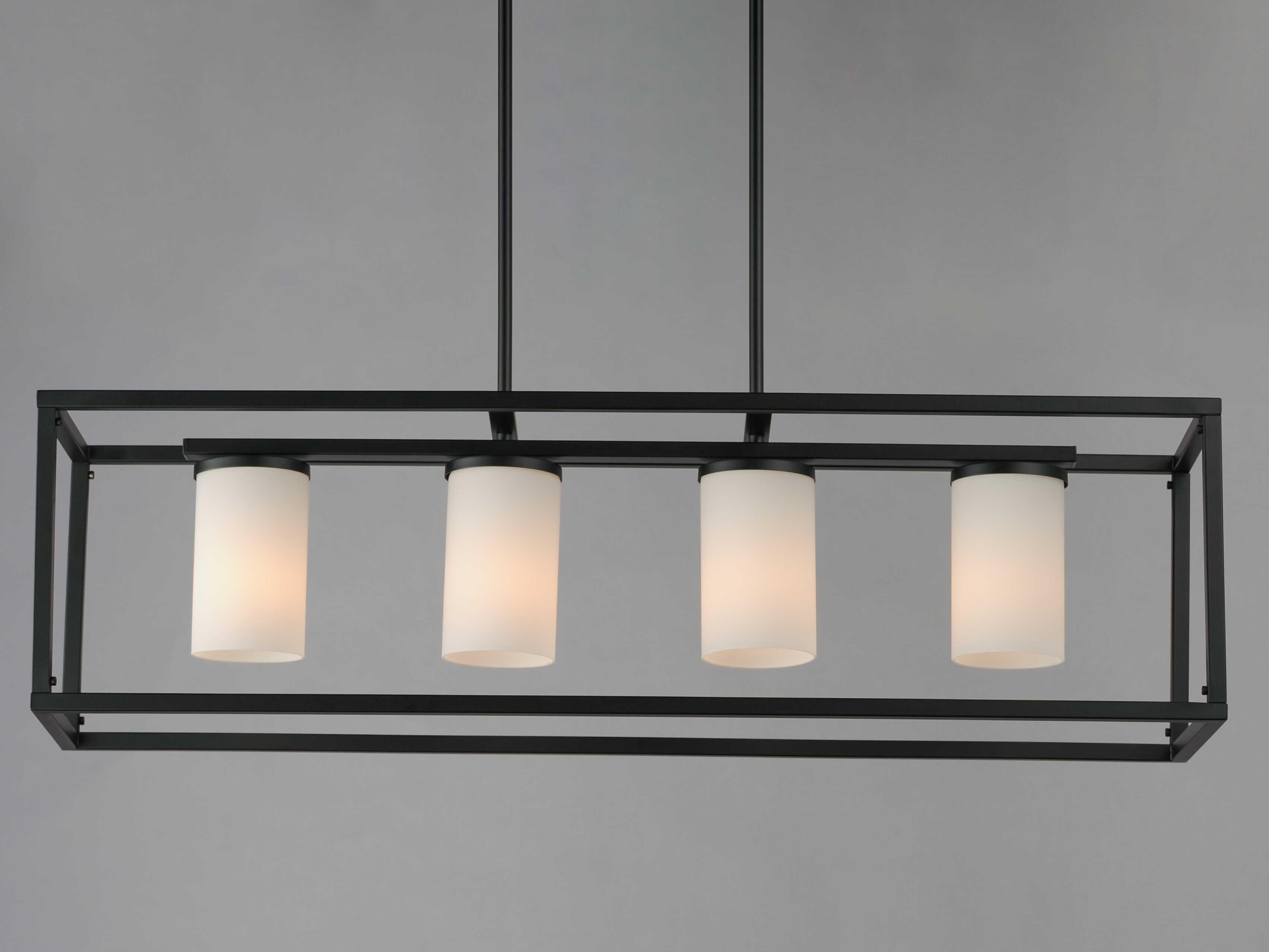 Maxim Lighting Lateral 4-Light Black Cylinder Island Pendant