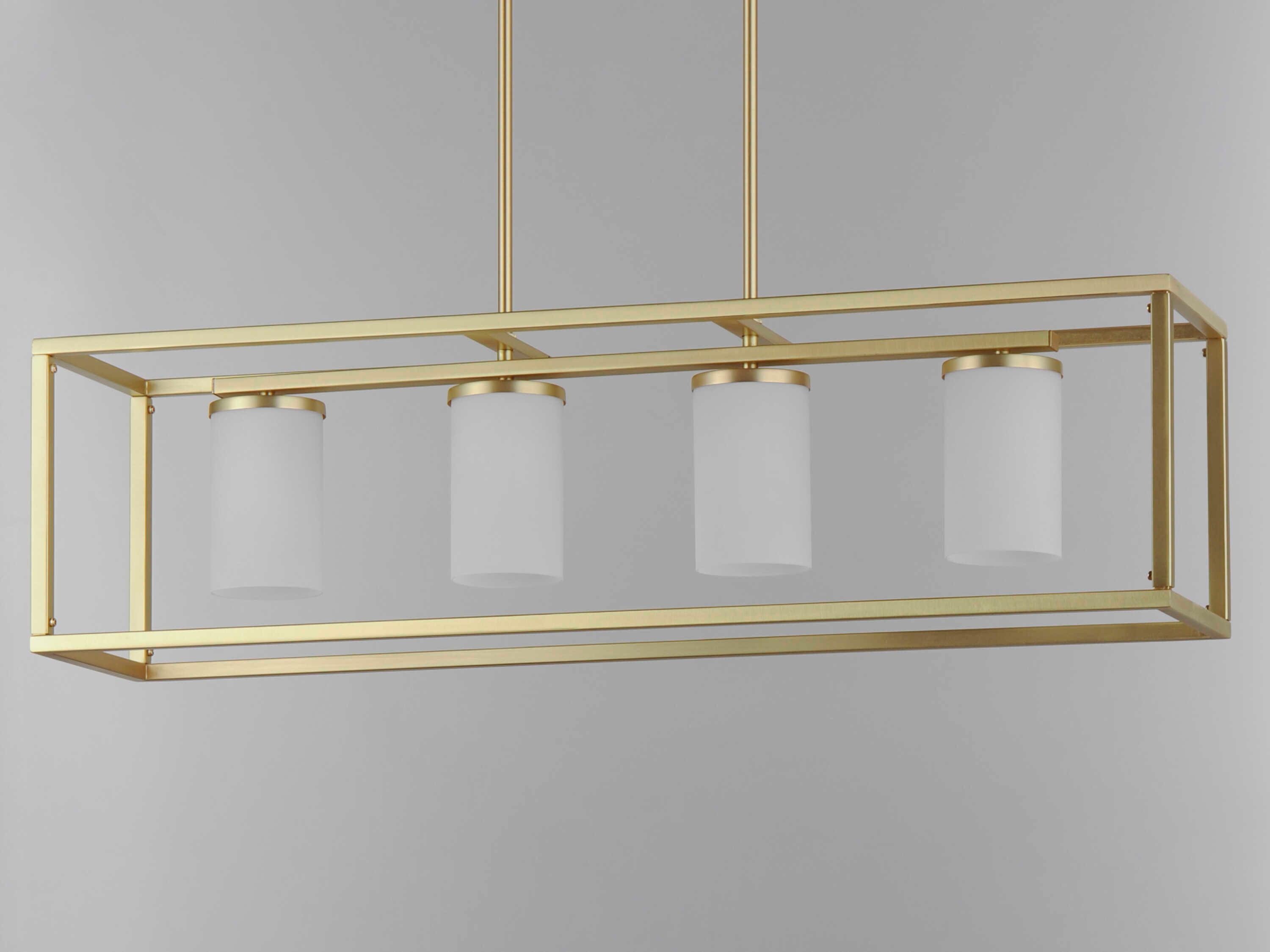 Maxim Lighting Lateral 4-Light Satin Brass Cylinder Island Pendant