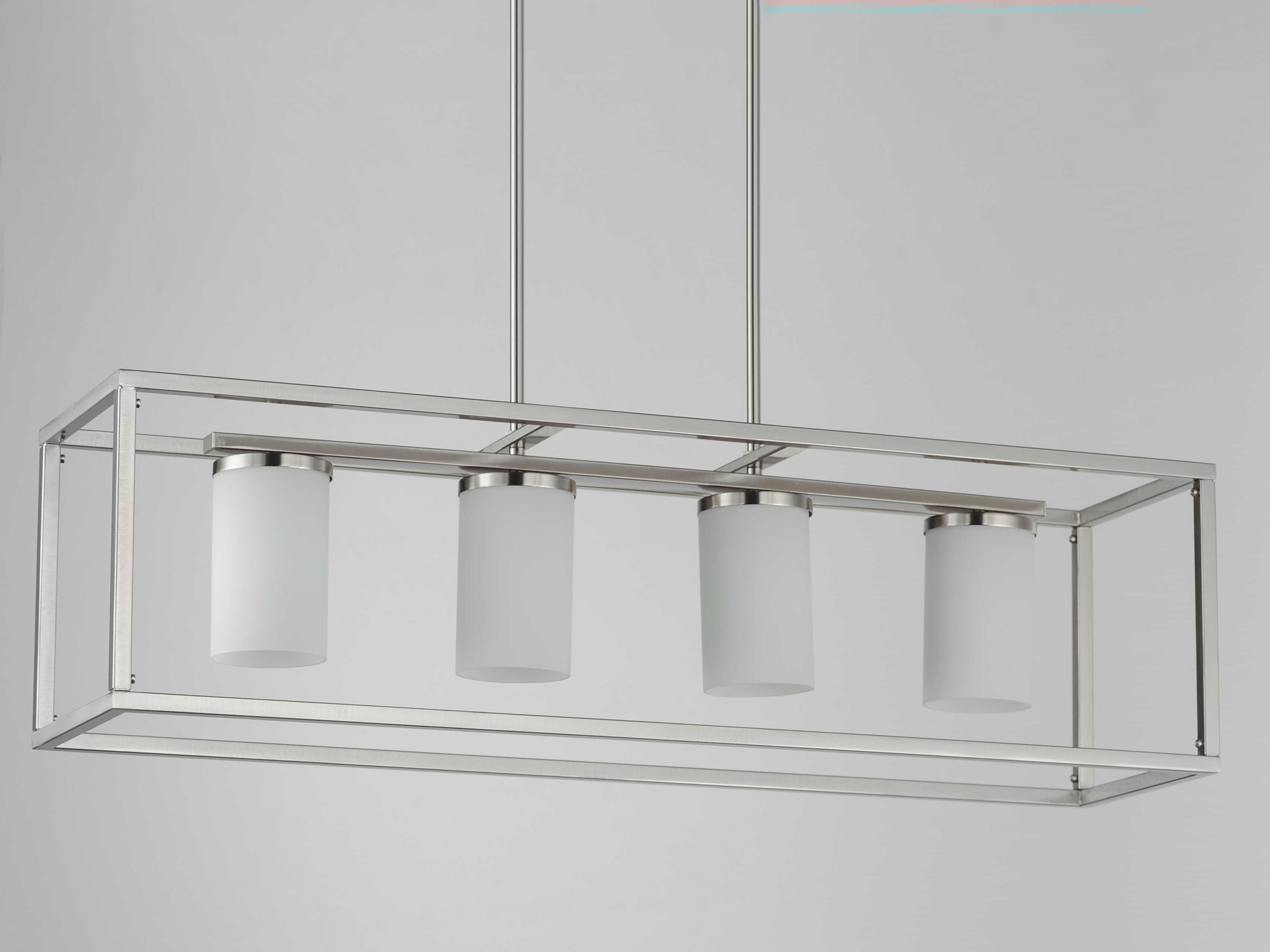 Maxim Lighting Lateral 4-Light Satin Nickel Cylinder Island Pendant