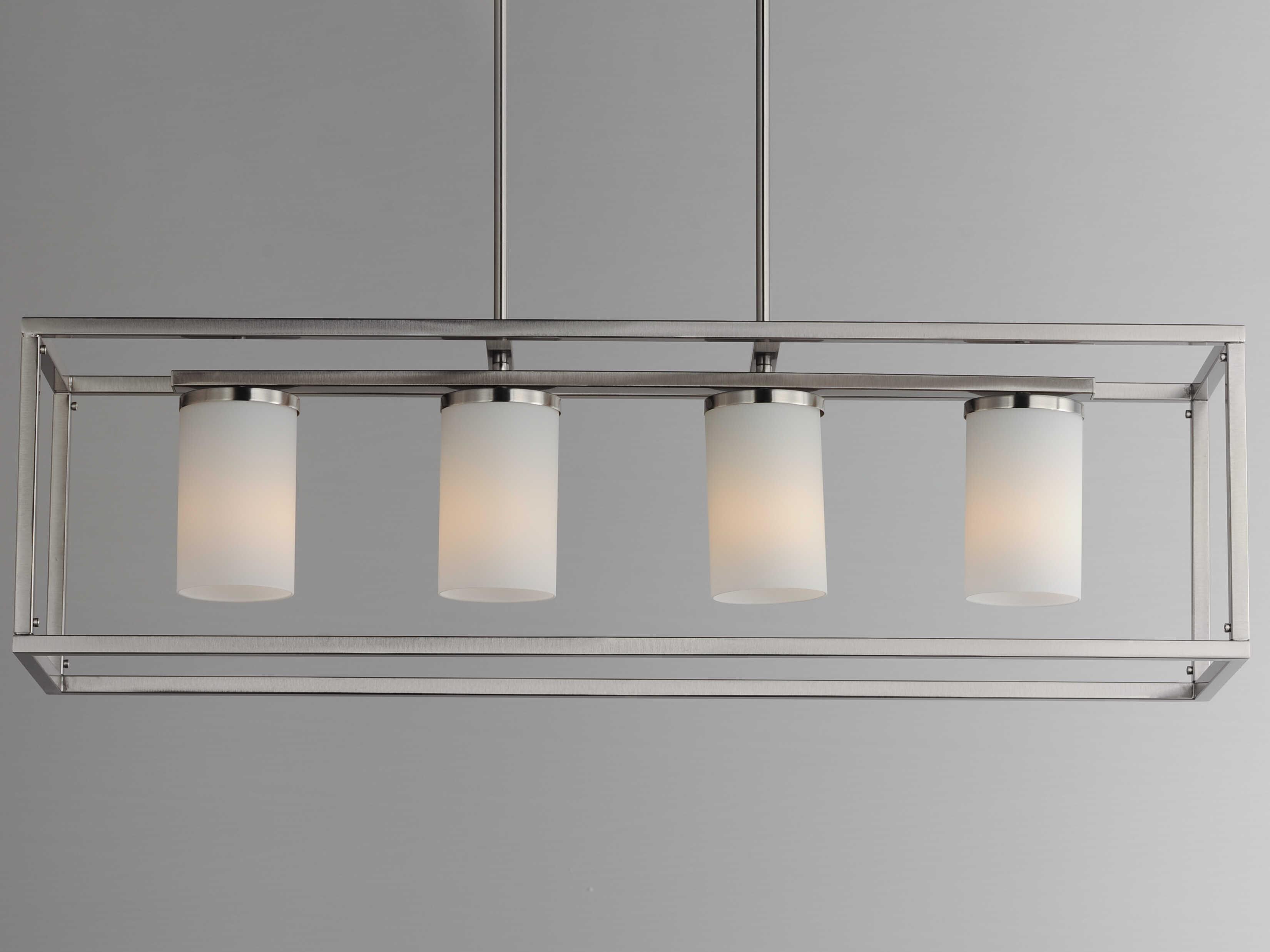 Maxim Lighting Lateral 4-Light Satin Nickel Cylinder Island Pendant