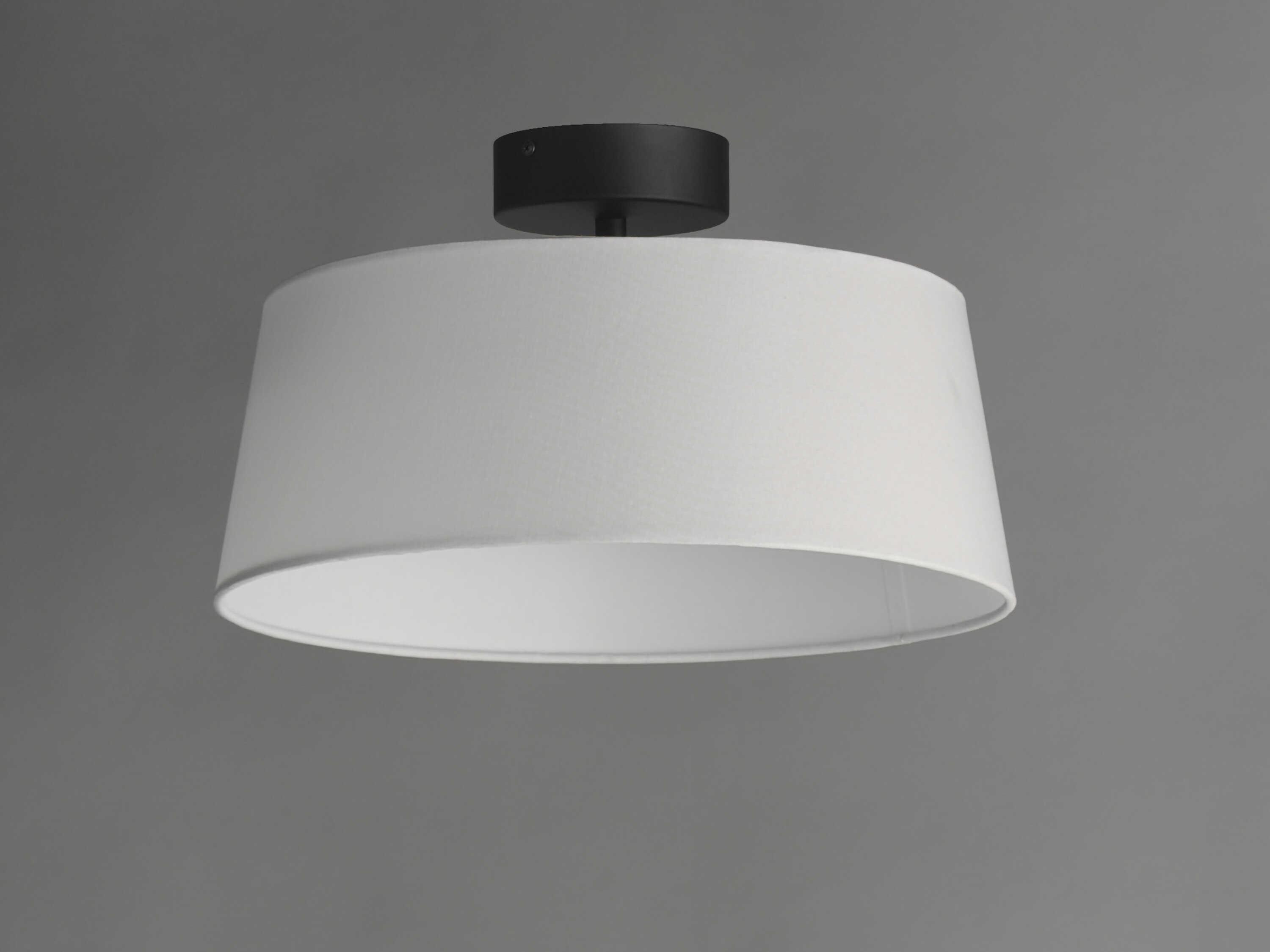 Maxim Lighting Paramount 1-Light Black Drum Round Flush Mount