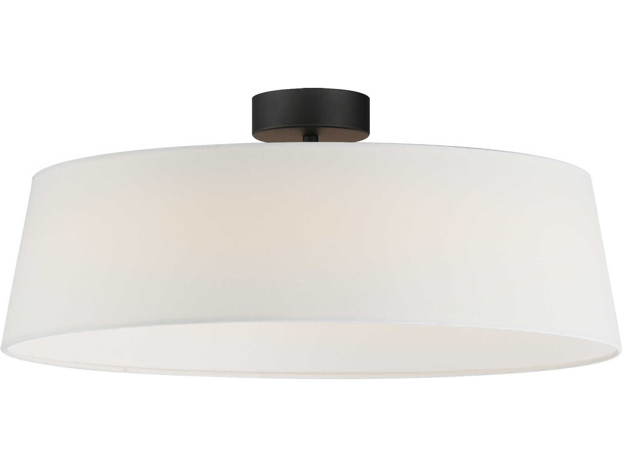 Maxim Lighting Paramount 1-Light Black Drum Round Flush Mount