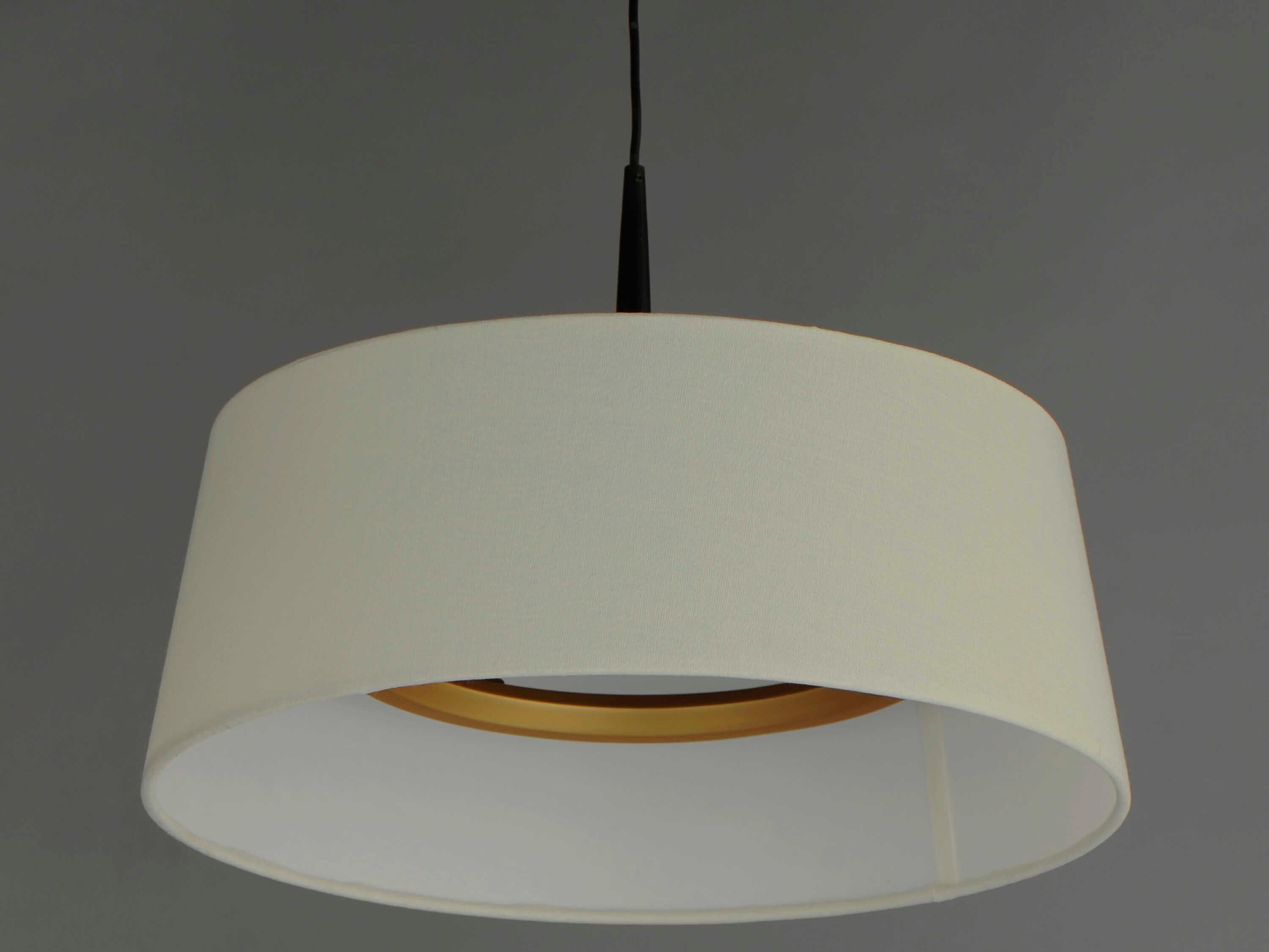 Maxim Lighting Paramount 1-Light Natural Aged Brass Drum Round Pendant