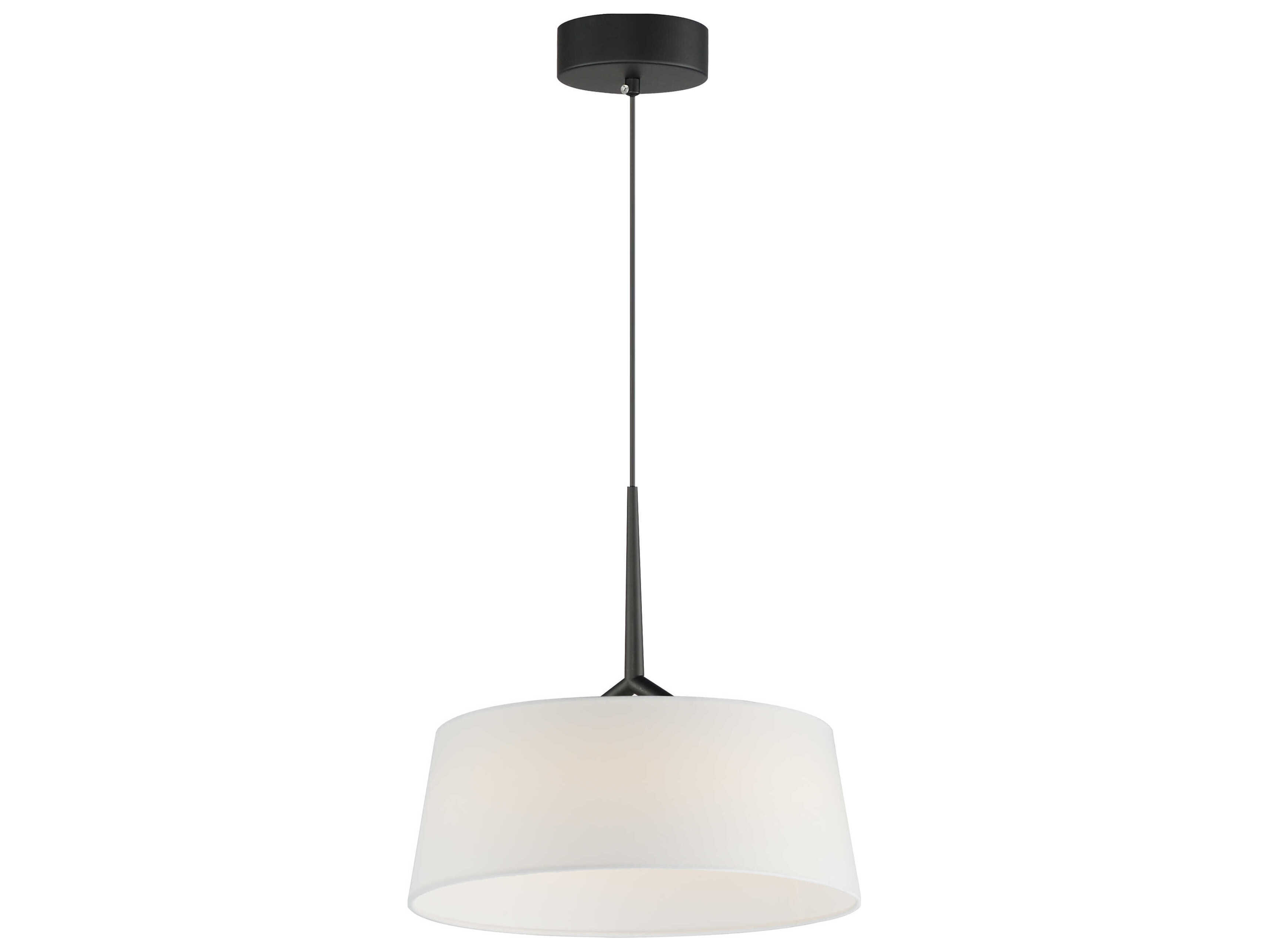 Maxim Lighting Paramount 1-Light Black Drum Round Pendant