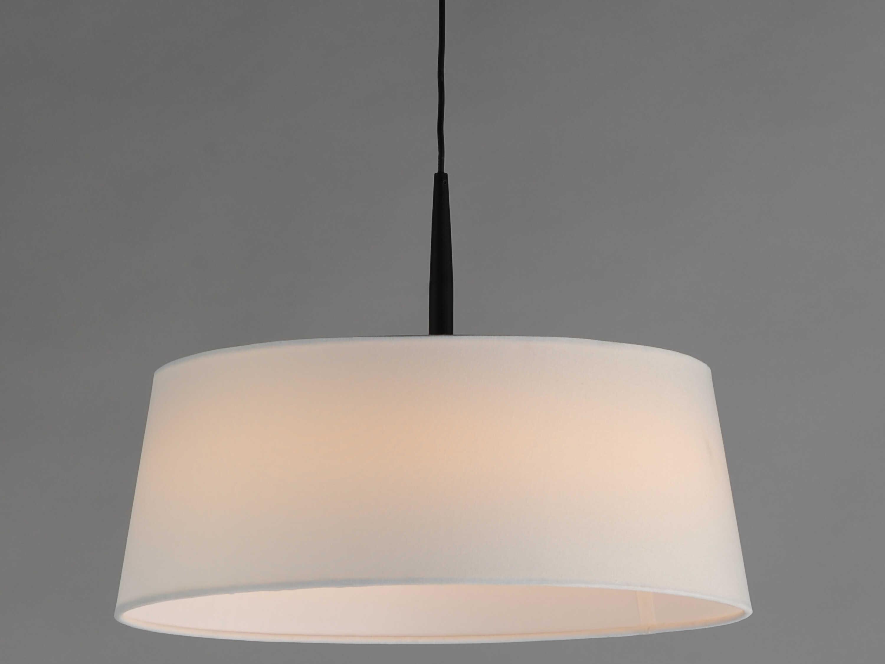 Maxim Lighting Paramount 1-Light Black Drum Round Pendant