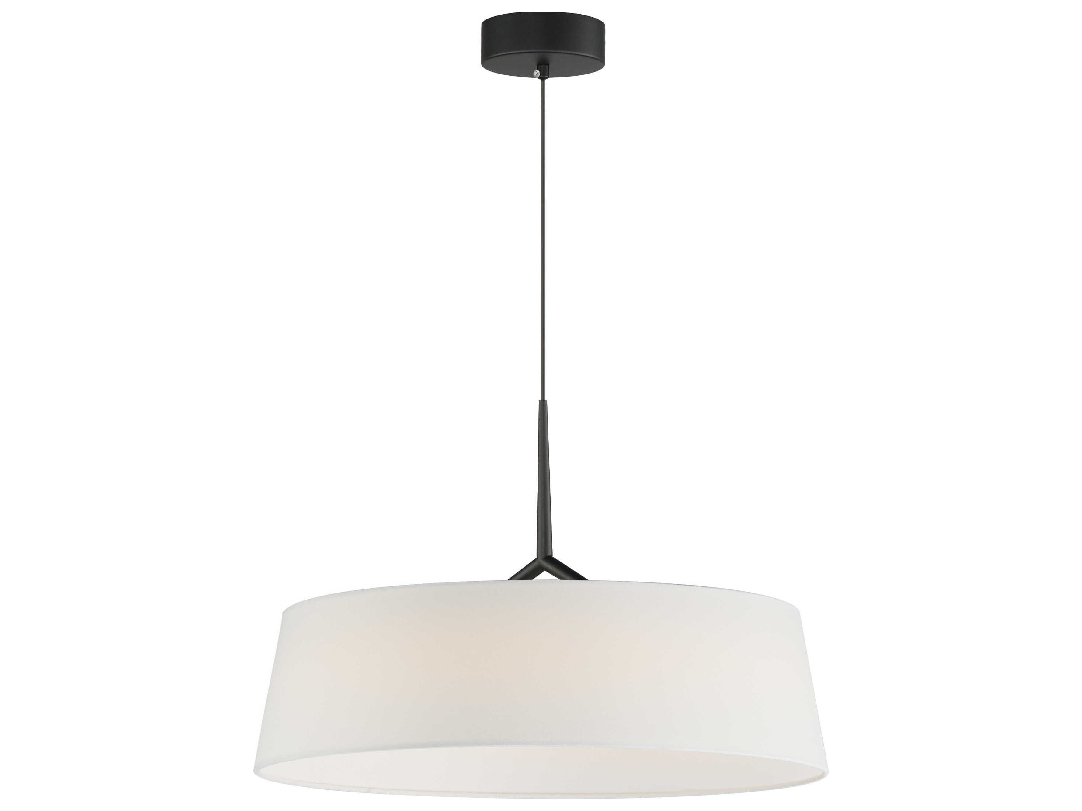 Maxim Lighting Paramount 1-Light Black Drum Round Pendant