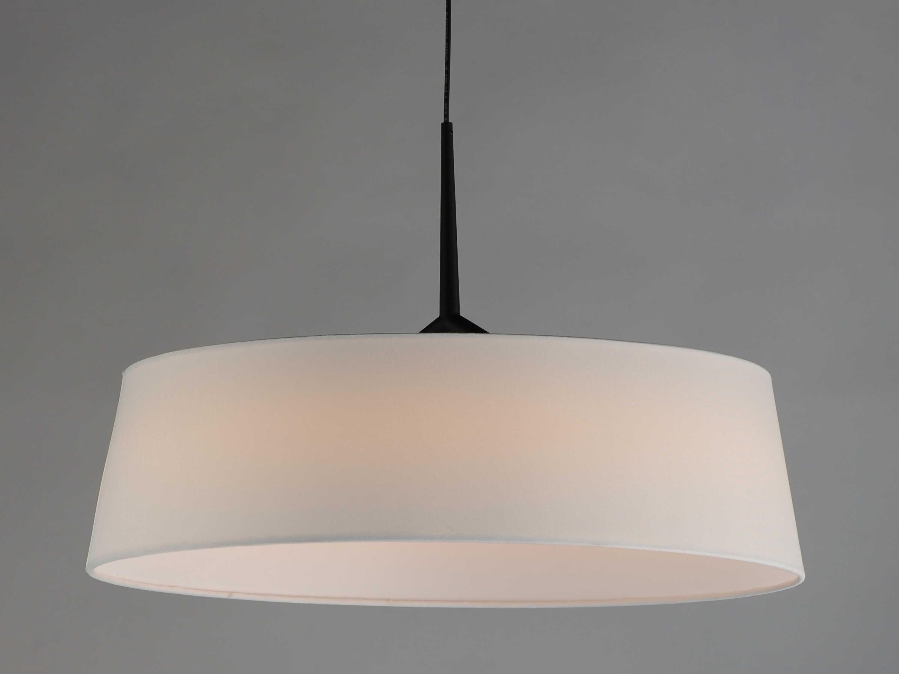 Maxim Lighting Paramount 1-Light Black Drum Round Pendant