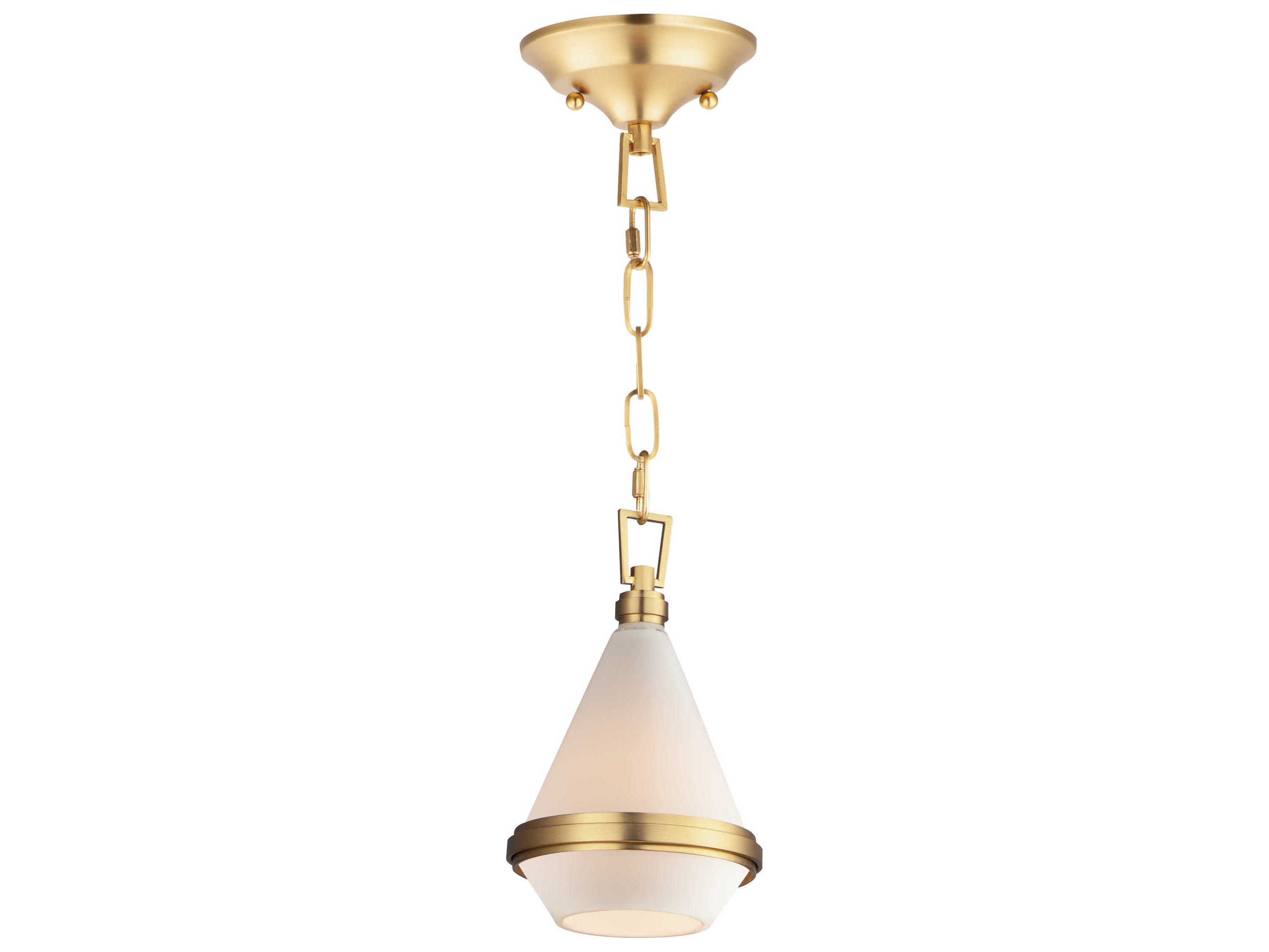 Maxim Lighting Giza 1-Light Satin Brass Glass Dome Linear Mini Pendant