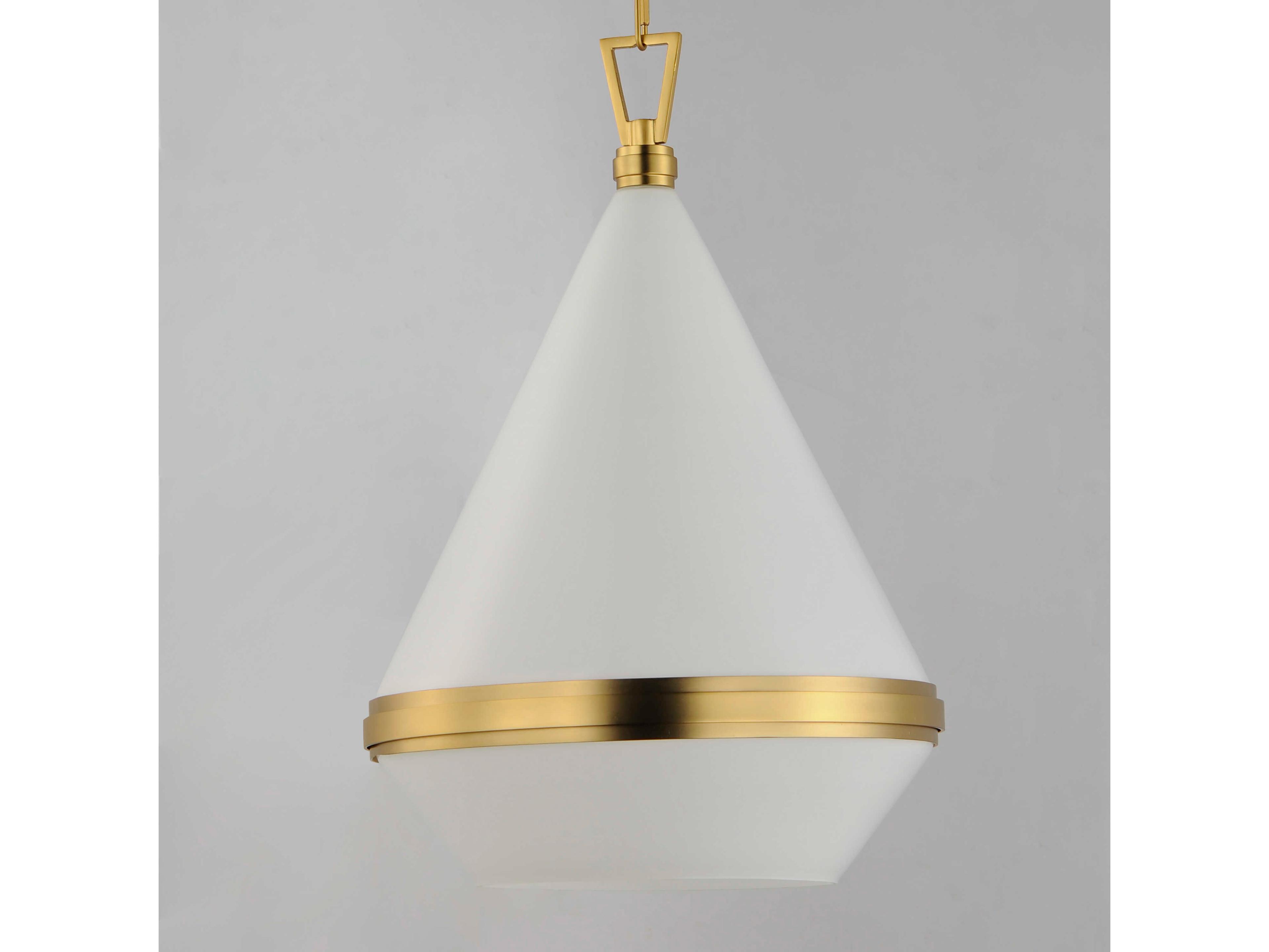 Maxim Lighting Giza 1-Light Satin Brass Glass Pendant