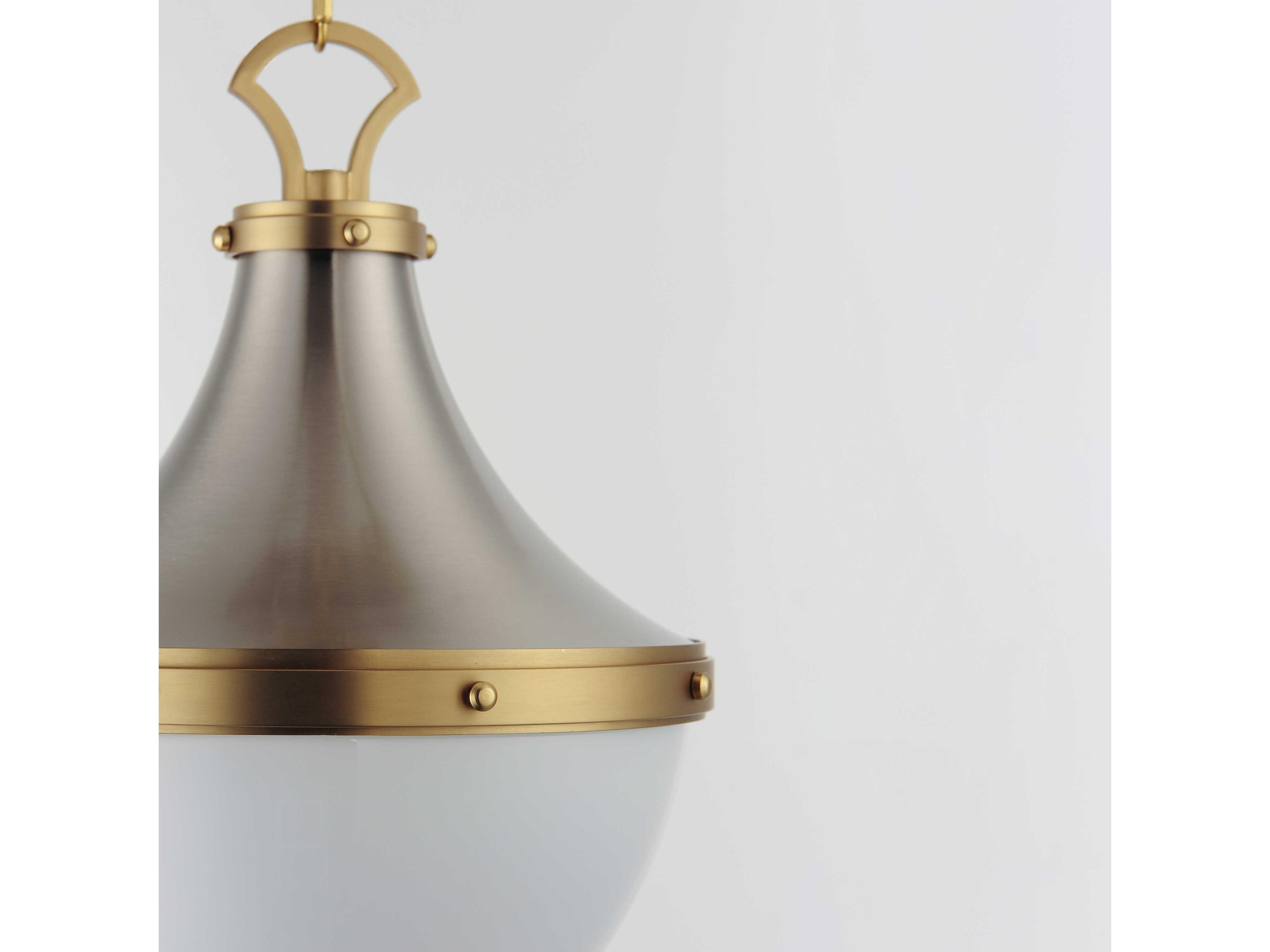 Maxim Lighting Conrad 1-Light Satin Nickel Brass Glass Mini Pendant