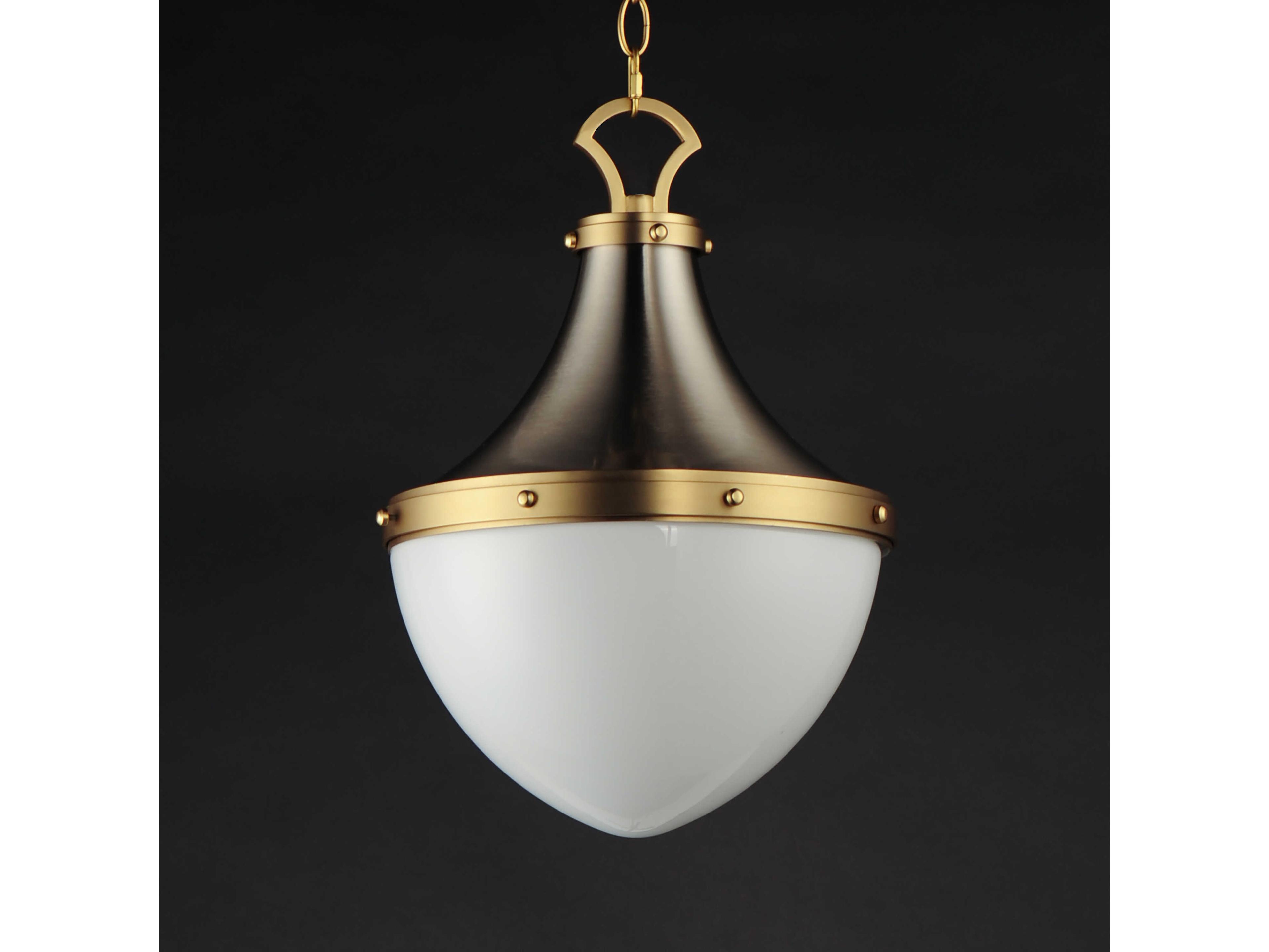 Maxim Lighting Conrad 1-Light Satin Nickel Brass Glass Mini Pendant