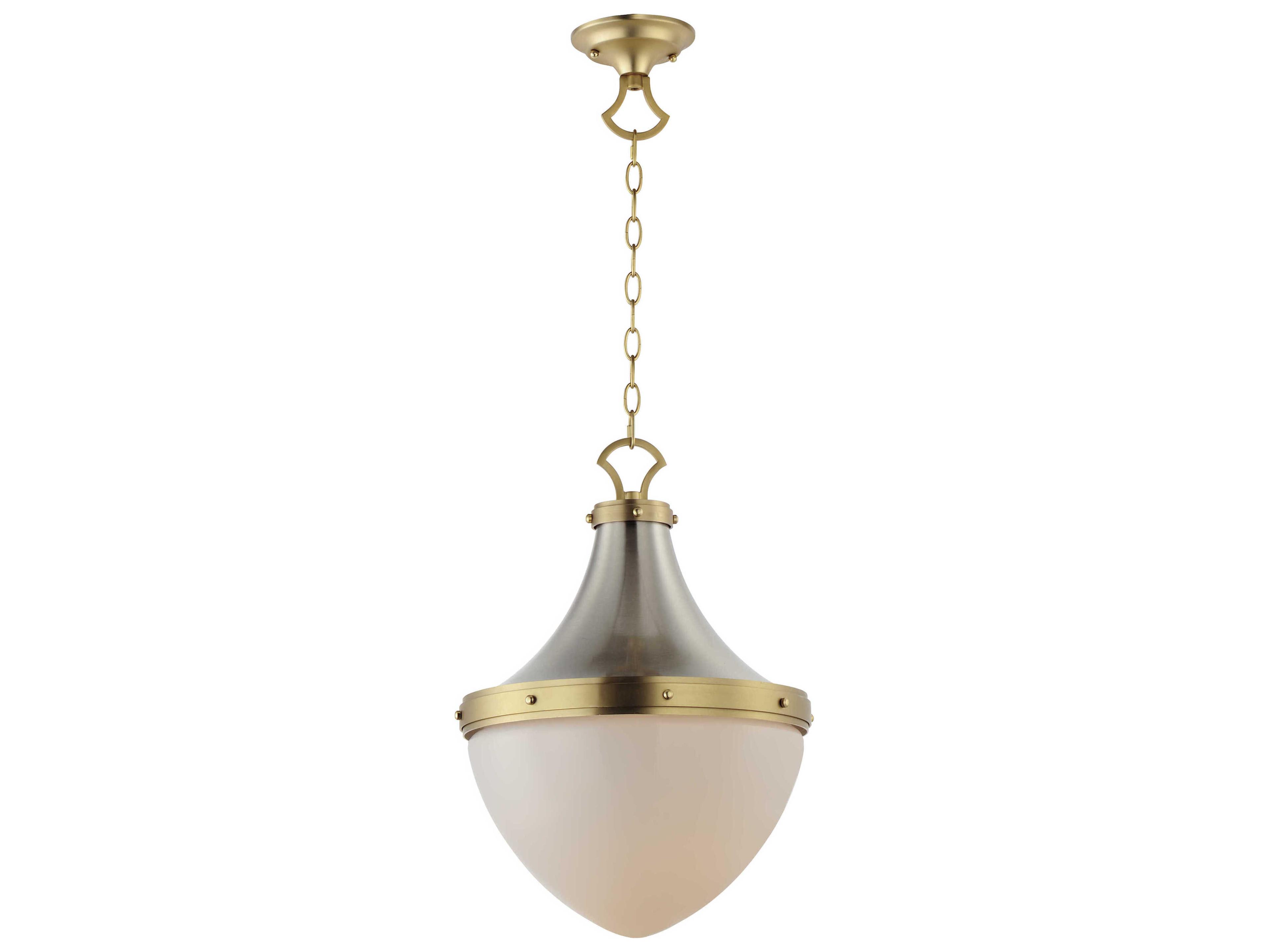 Maxim Lighting Conrad 1-Light Satin Nickel Brass Glass Pendant