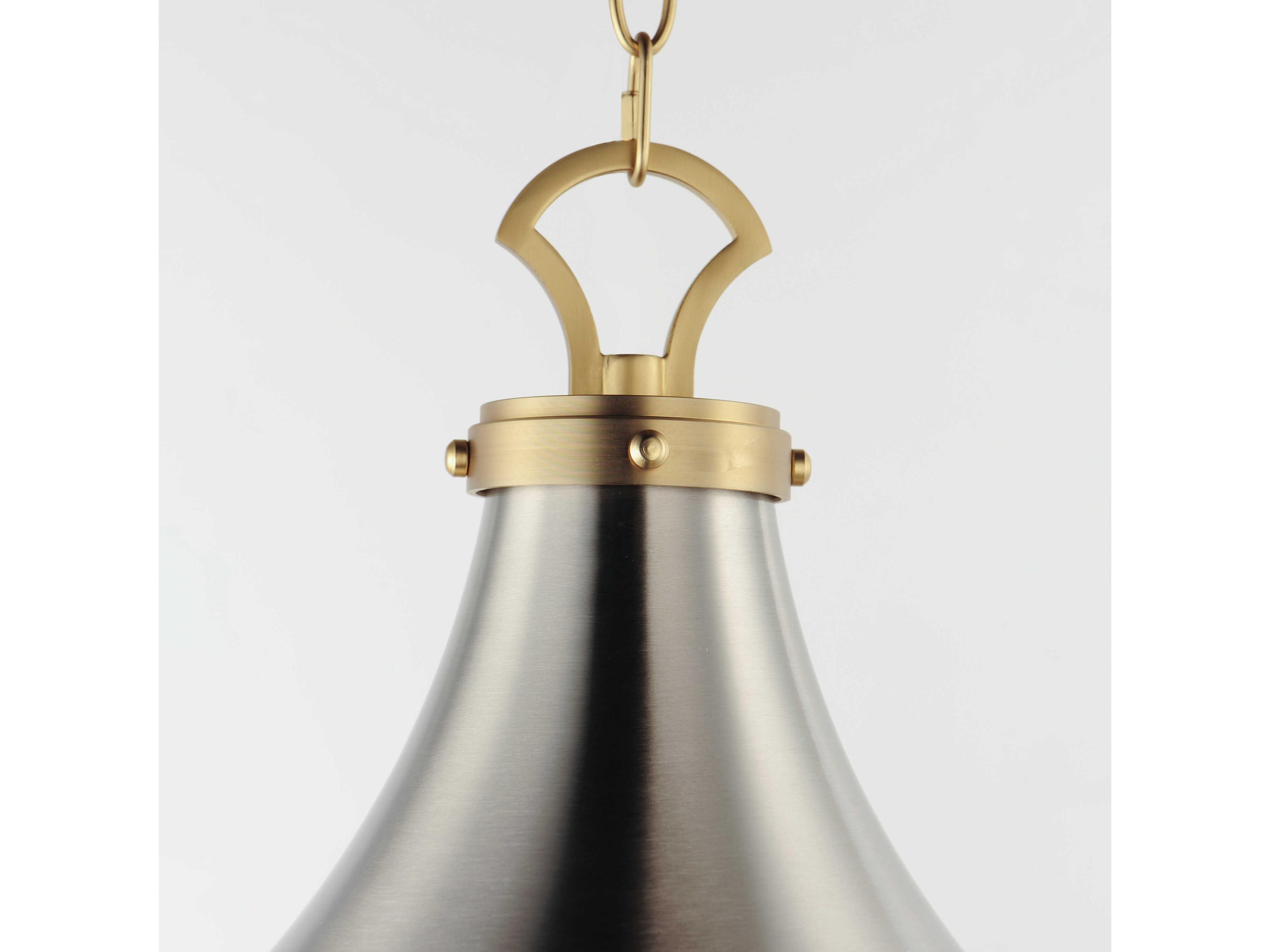 Maxim Lighting Conrad 1-Light Satin Nickel Brass Glass Pendant