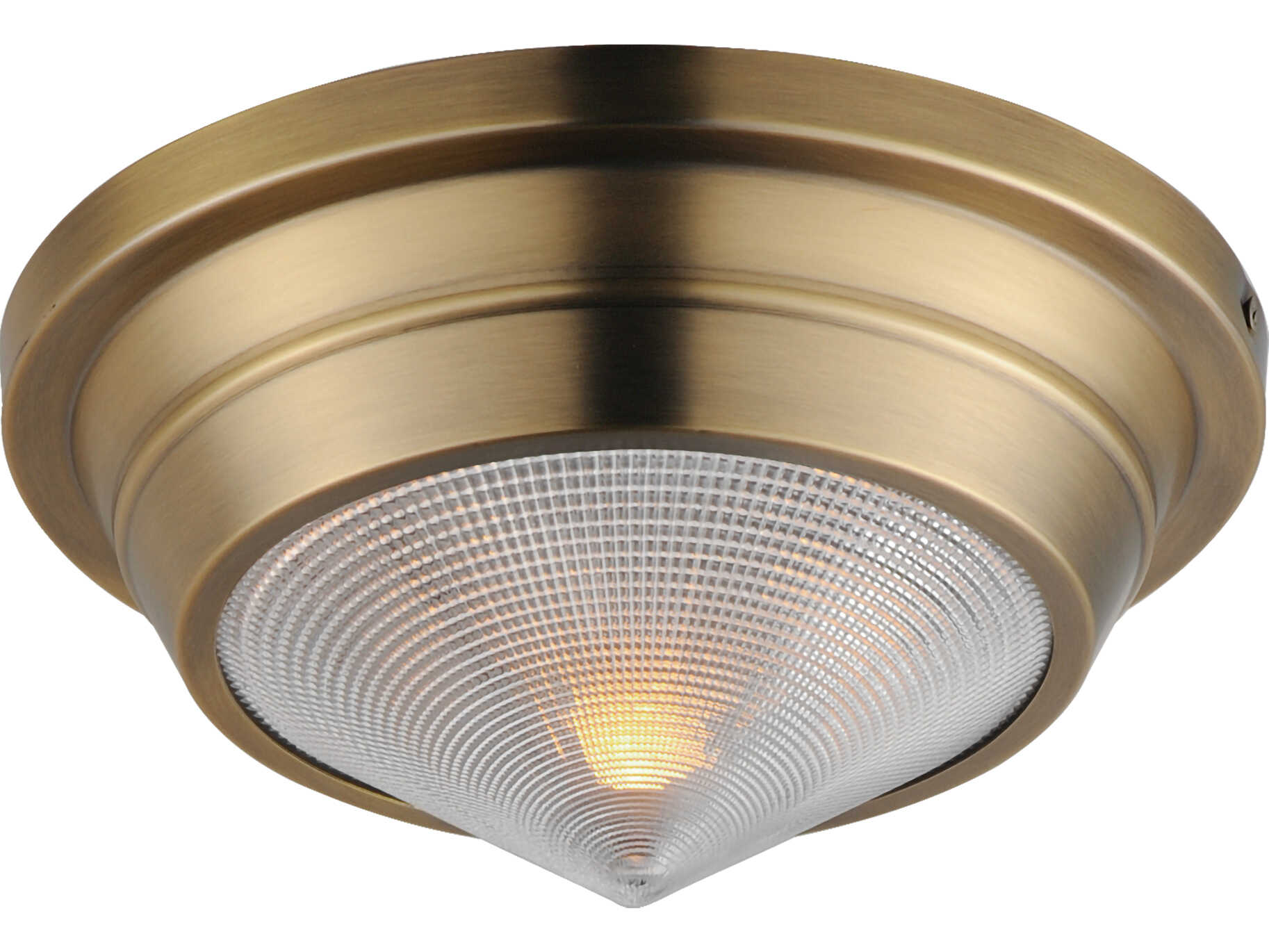 Maxim Lighting Hargreaves 1-Light Natural Aged Brass Flush Mount