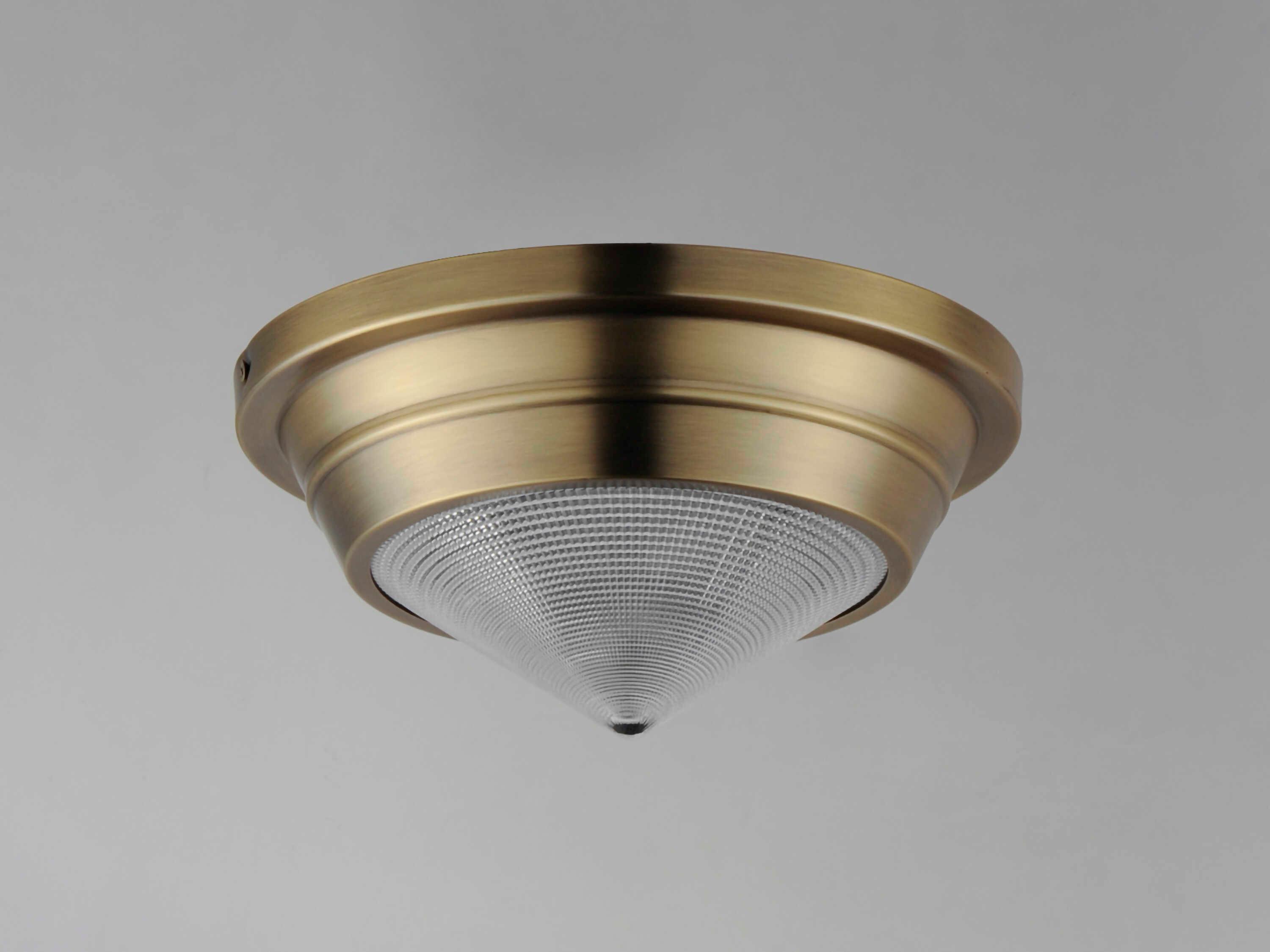 Maxim Lighting Hargreaves 1-Light Natural Aged Brass Flush Mount