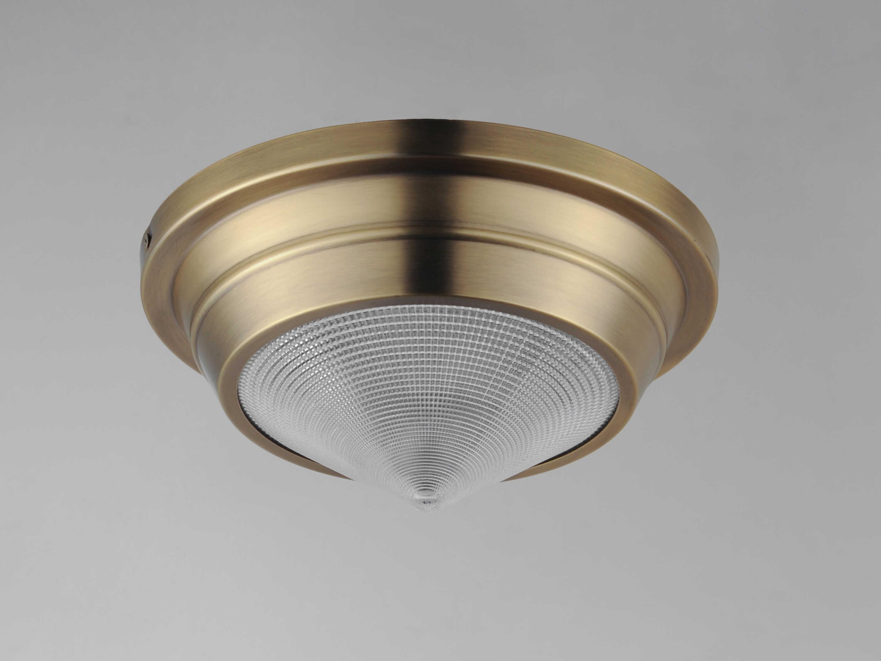 Maxim Lighting Hargreaves 1-Light Natural Aged Brass Flush Mount