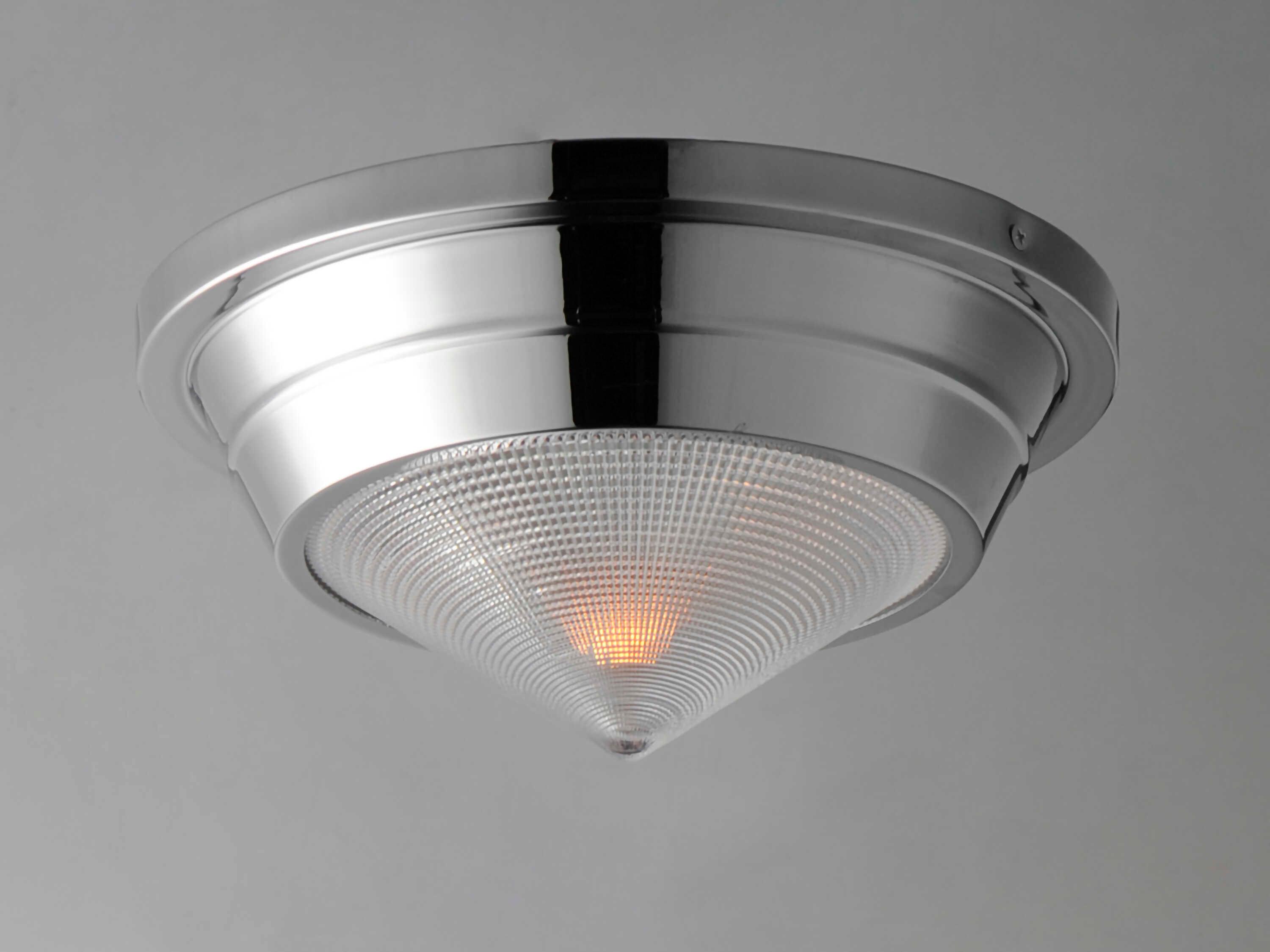 Maxim Lighting Hargreaves 1-Light Polished Nickel Flush Mount