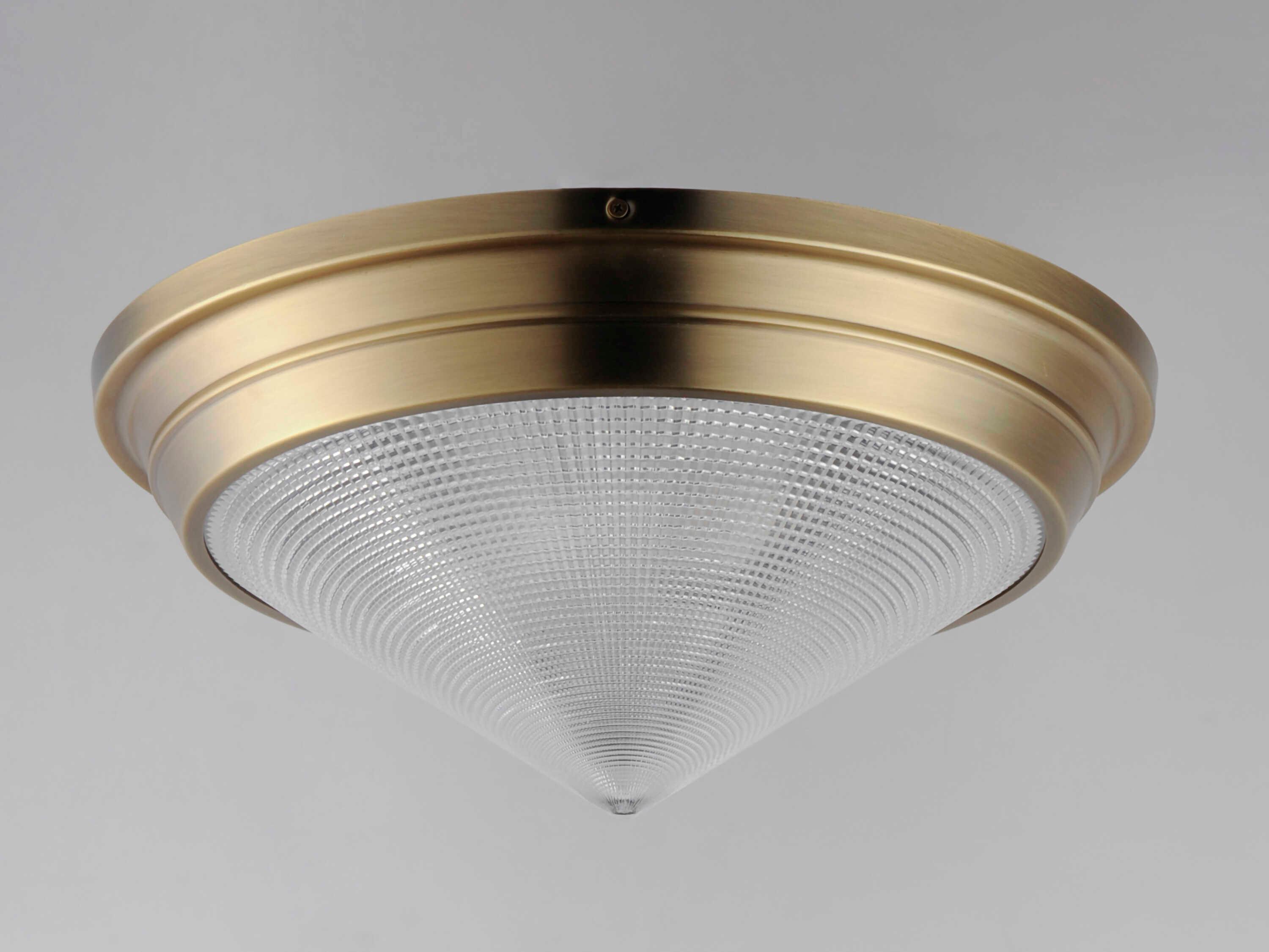 Maxim Lighting Hargreaves 3-Light Natural Aged Brass Flush Mount