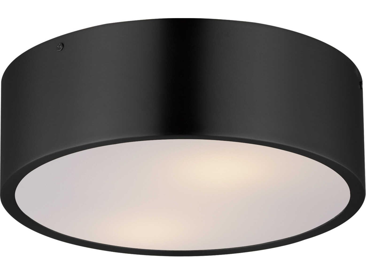 Maxim Lighting Tommy 2-Light Black Round Flush Mount