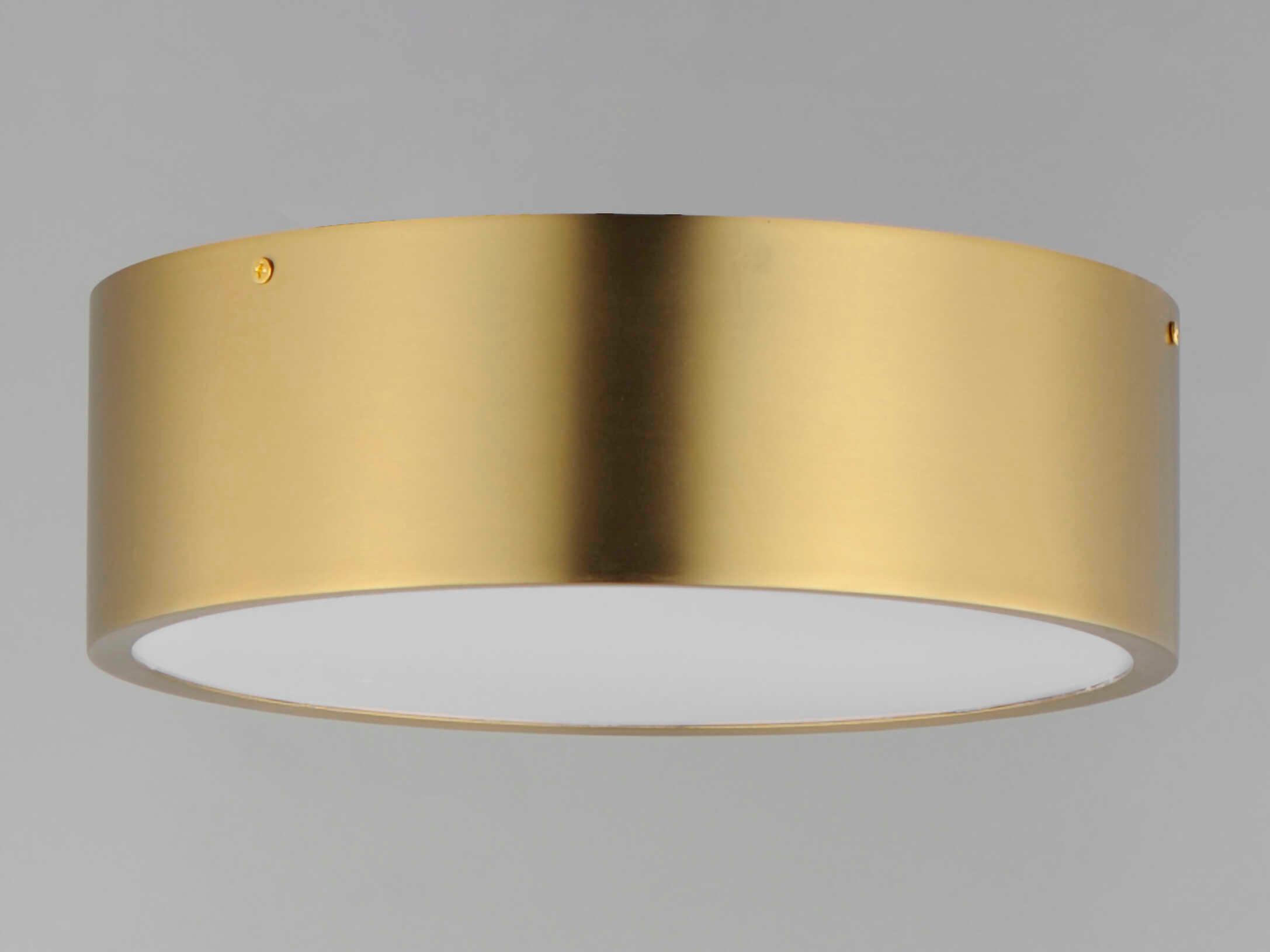 Maxim Lighting Tommy 2-Light Satin Brass Round Flush Mount