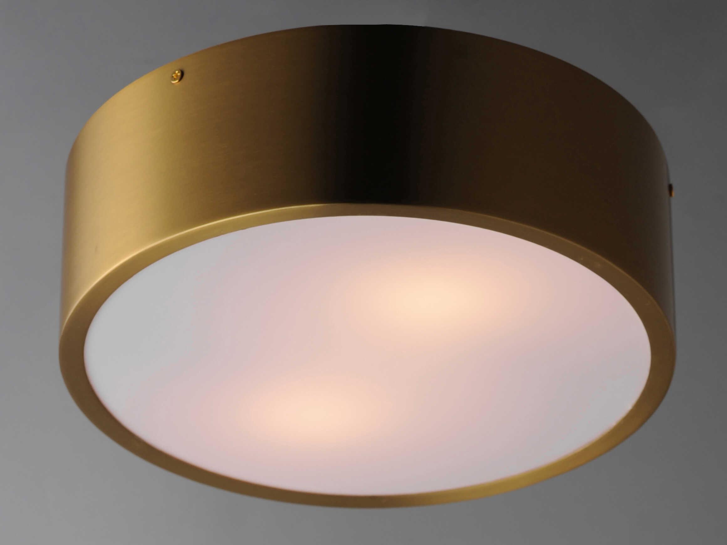 Maxim Lighting Tommy 2-Light Satin Brass Round Flush Mount