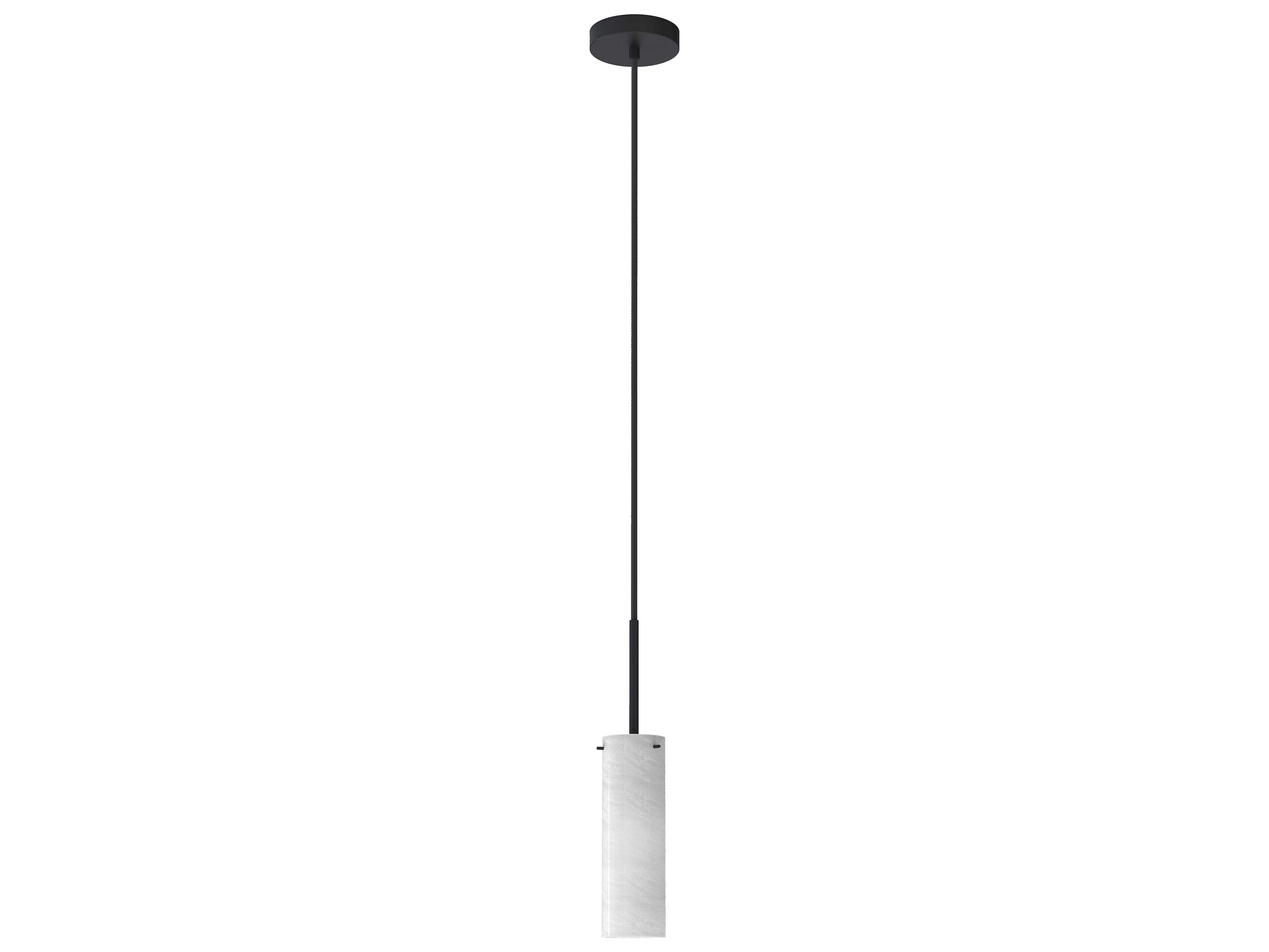 Maxim Lighting Blizzard 1-Light Black Cylinder Mini Pendant