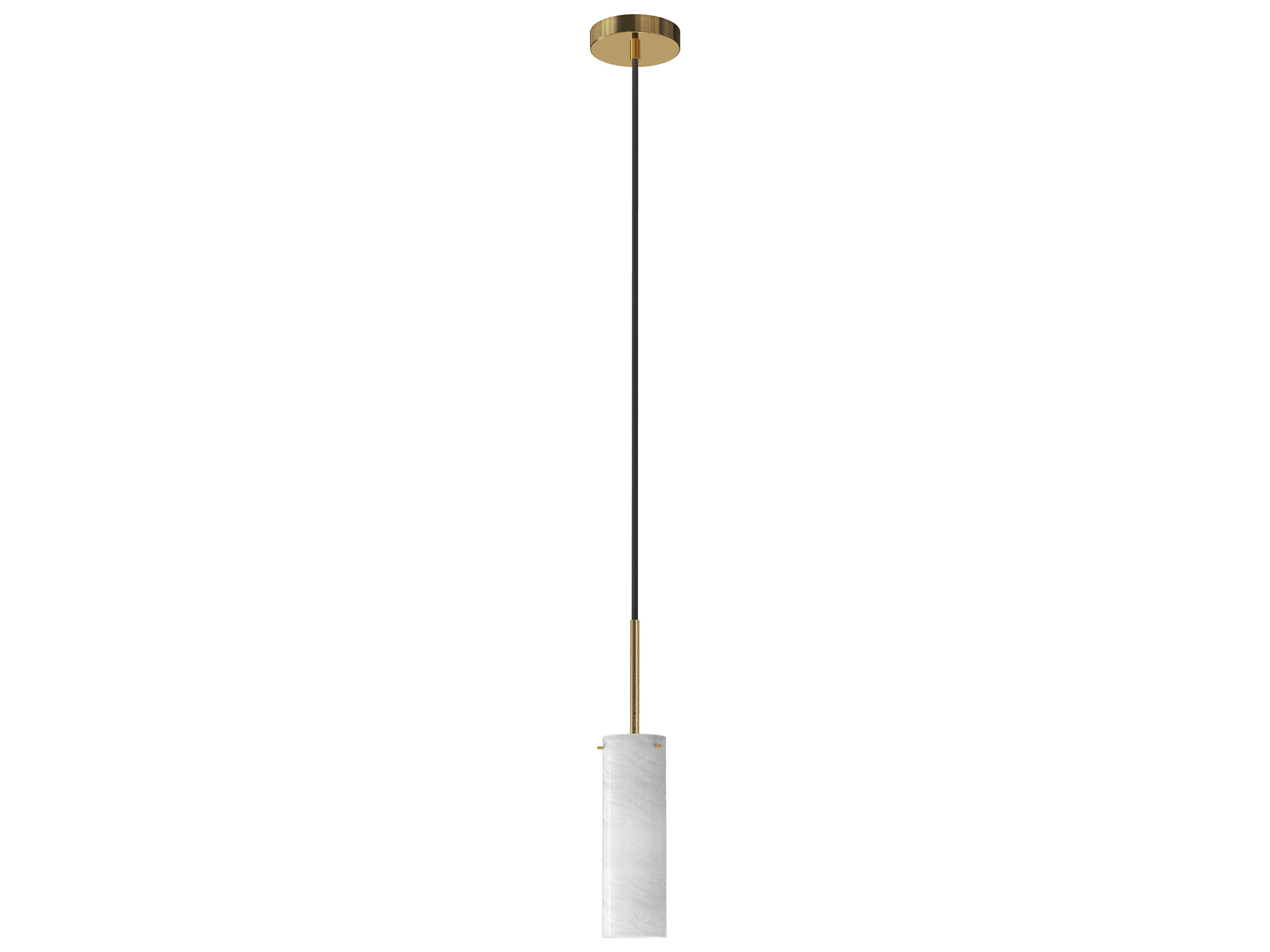 Maxim Lighting Blizzard 1-Light Natural Aged Brass Cylinder Mini Pendant