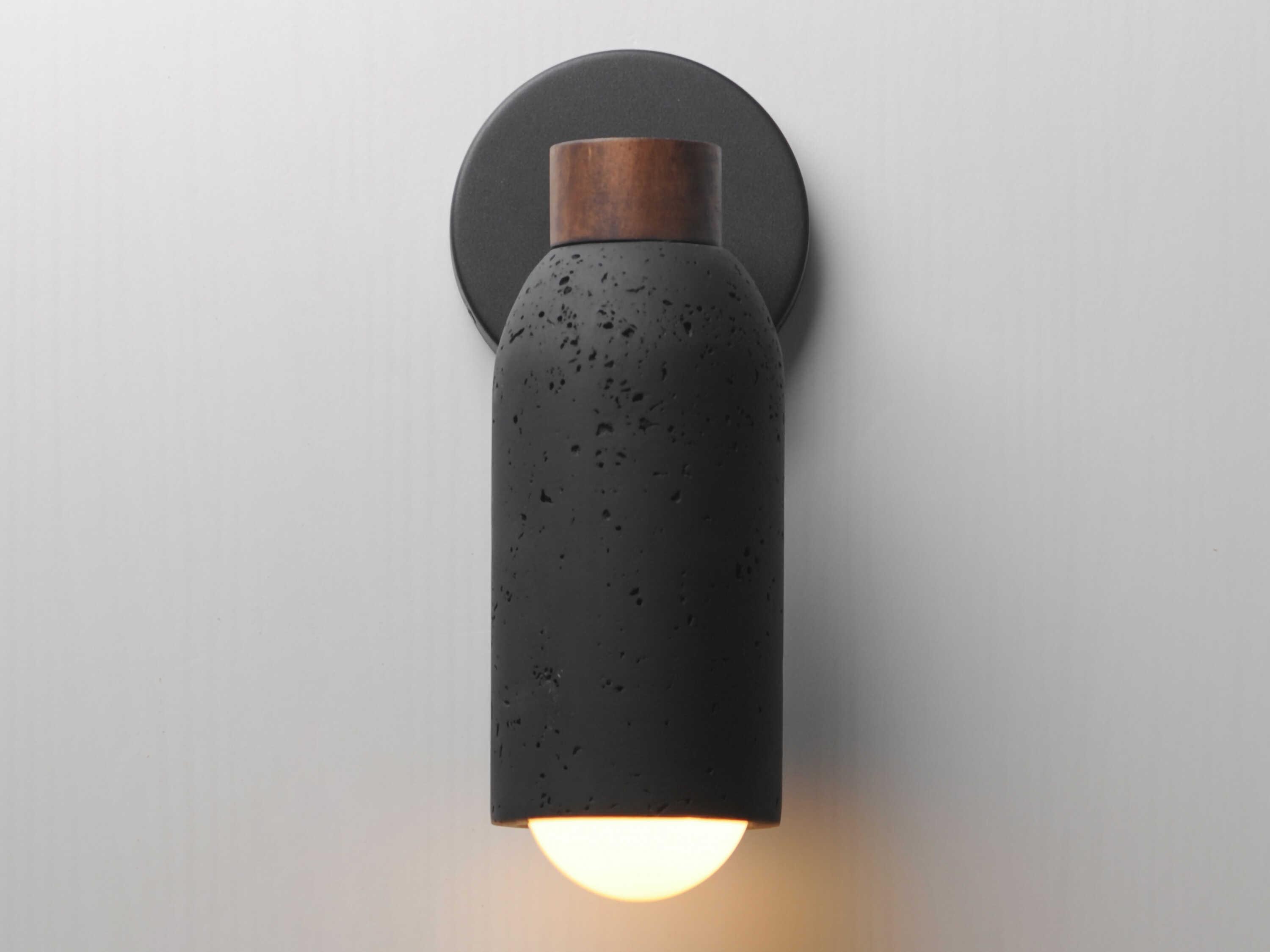 Maxim Lighting Pompeii 1-Light Lava Black Wall Sconce