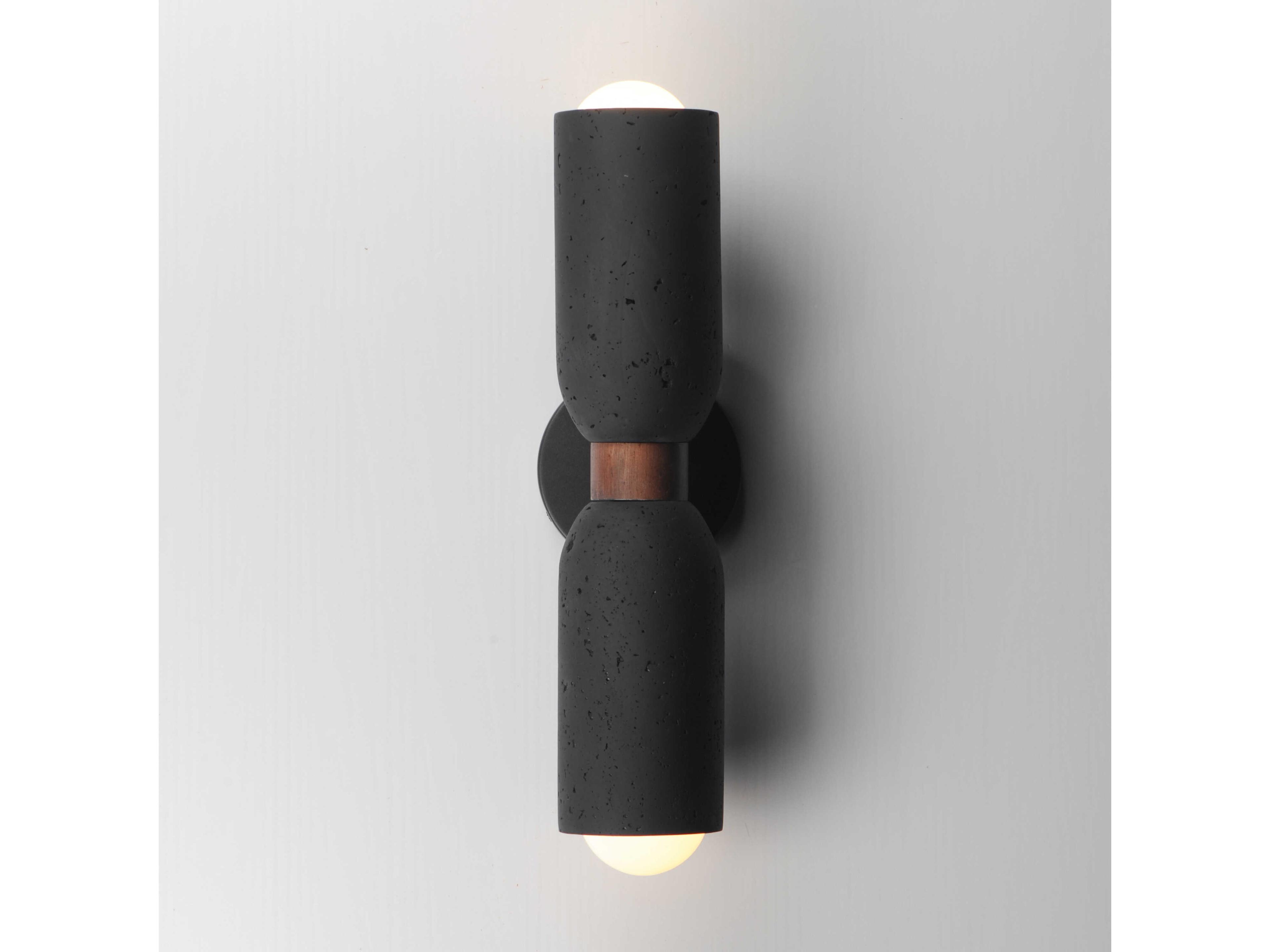 Maxim Lighting Pompeii 2-Light Lava Black Wall Sconce
