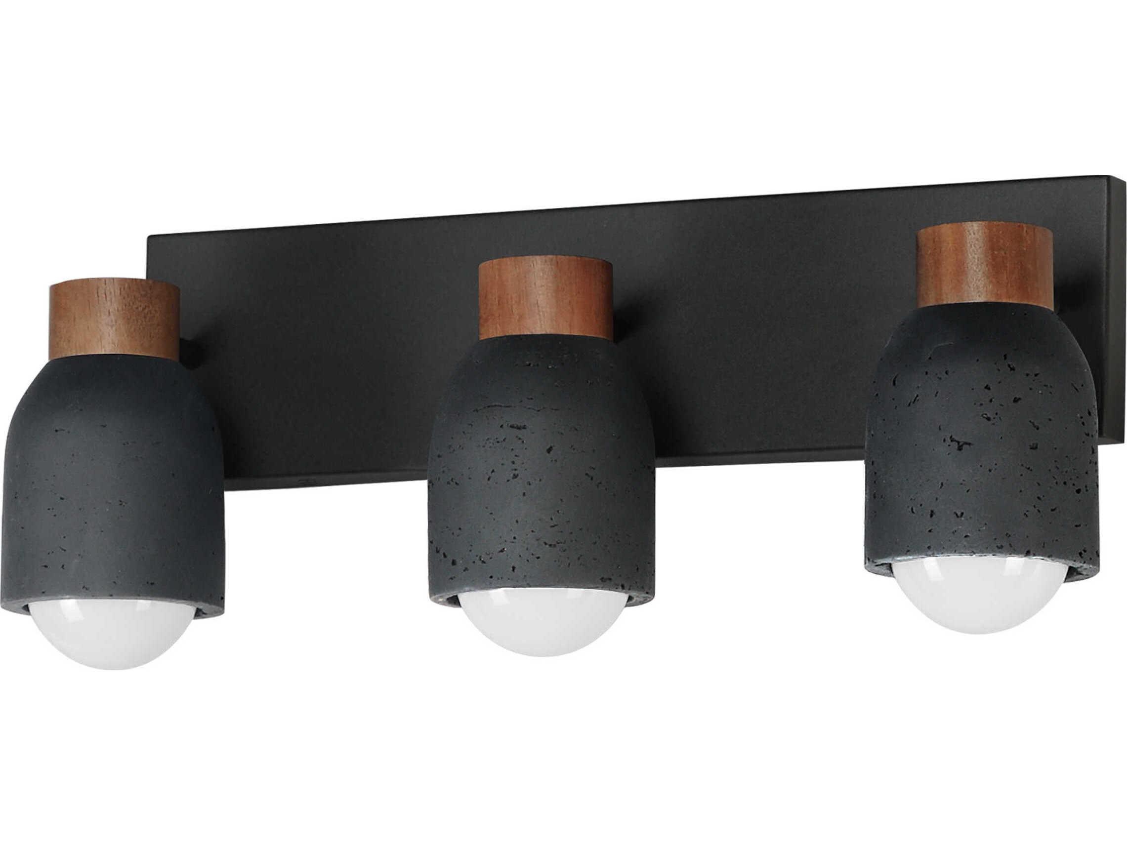 Maxim Lighting Pompeii 3-Light Lava Black Vanity Light