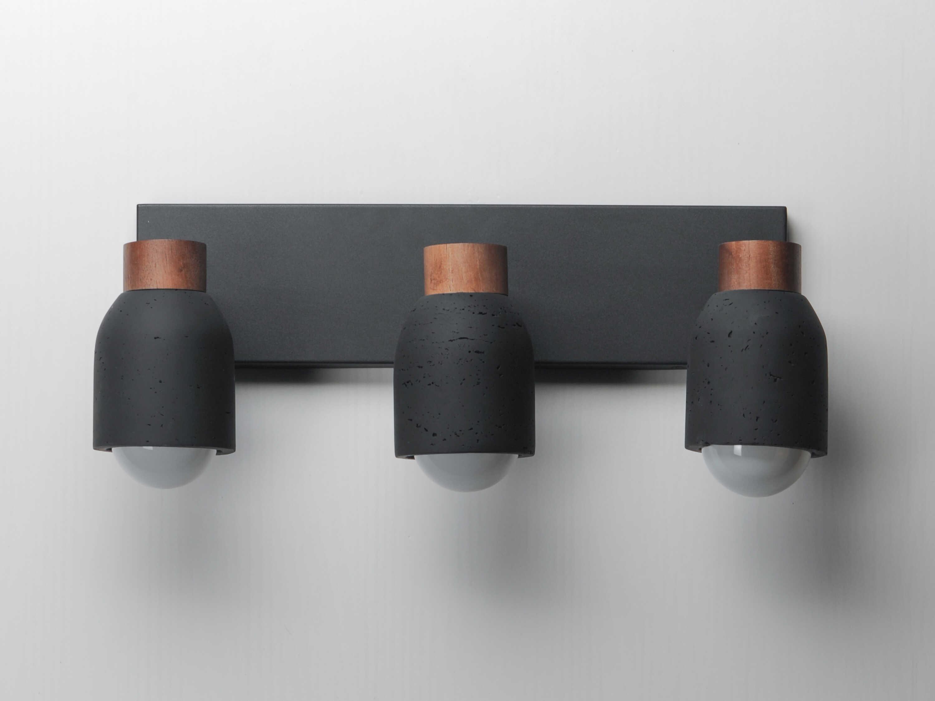 Maxim Lighting Pompeii 3-Light Lava Black Vanity Light