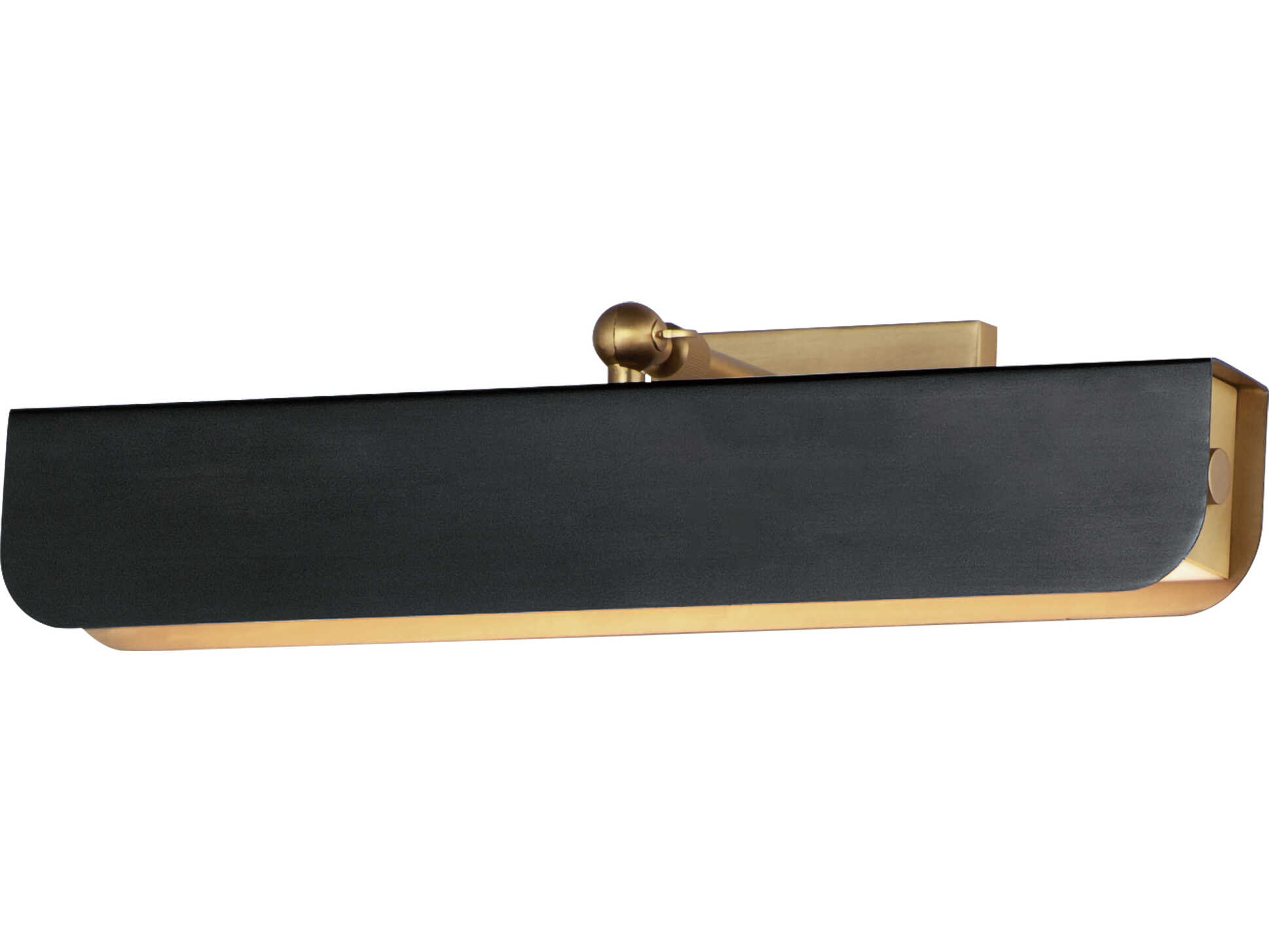 Maxim Lighting Miles 1-Light Black Natural Aged Brass Picture Light