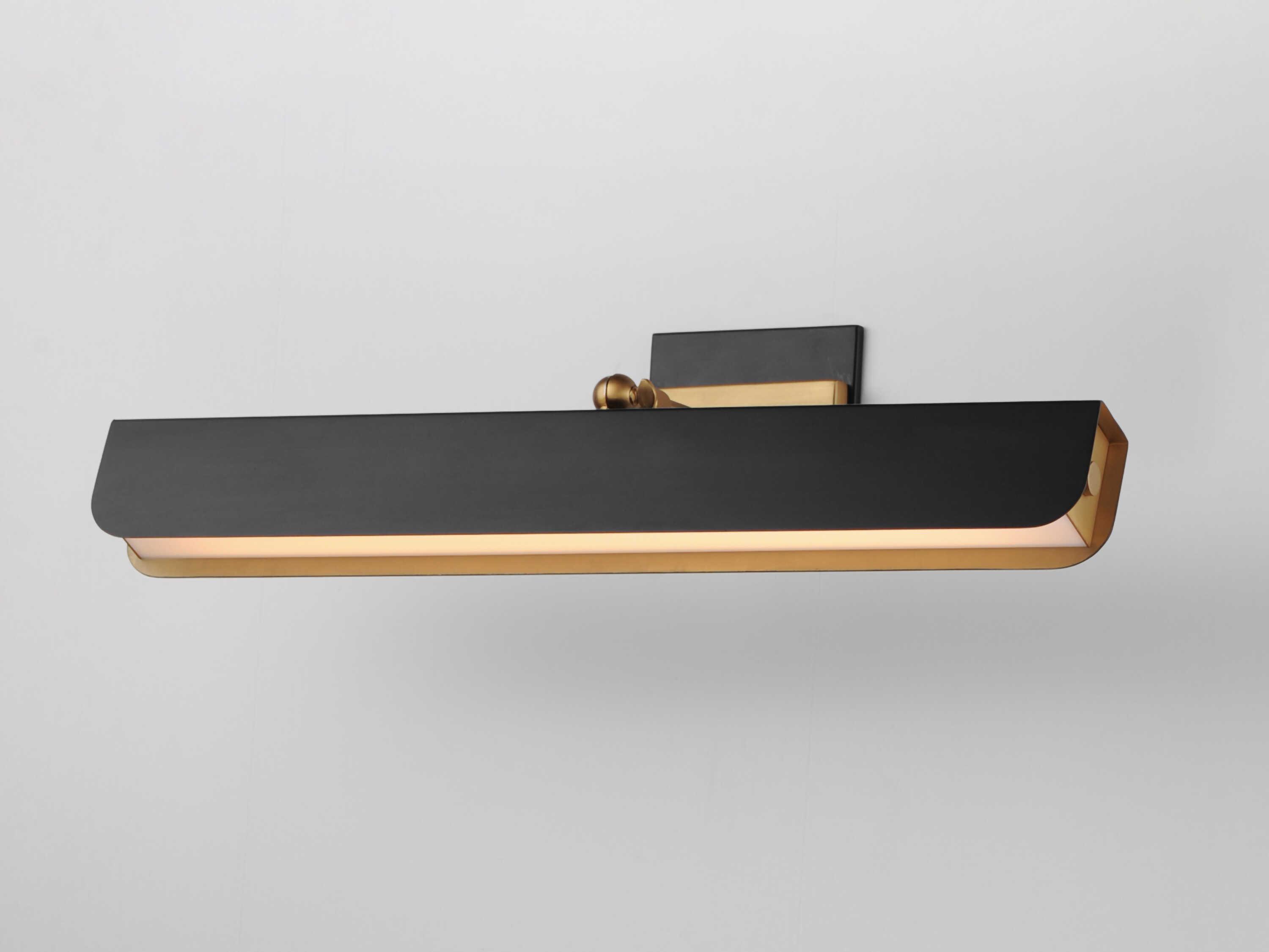 Maxim Lighting Miles 1-Light Black Natural Aged Brass Picture Light