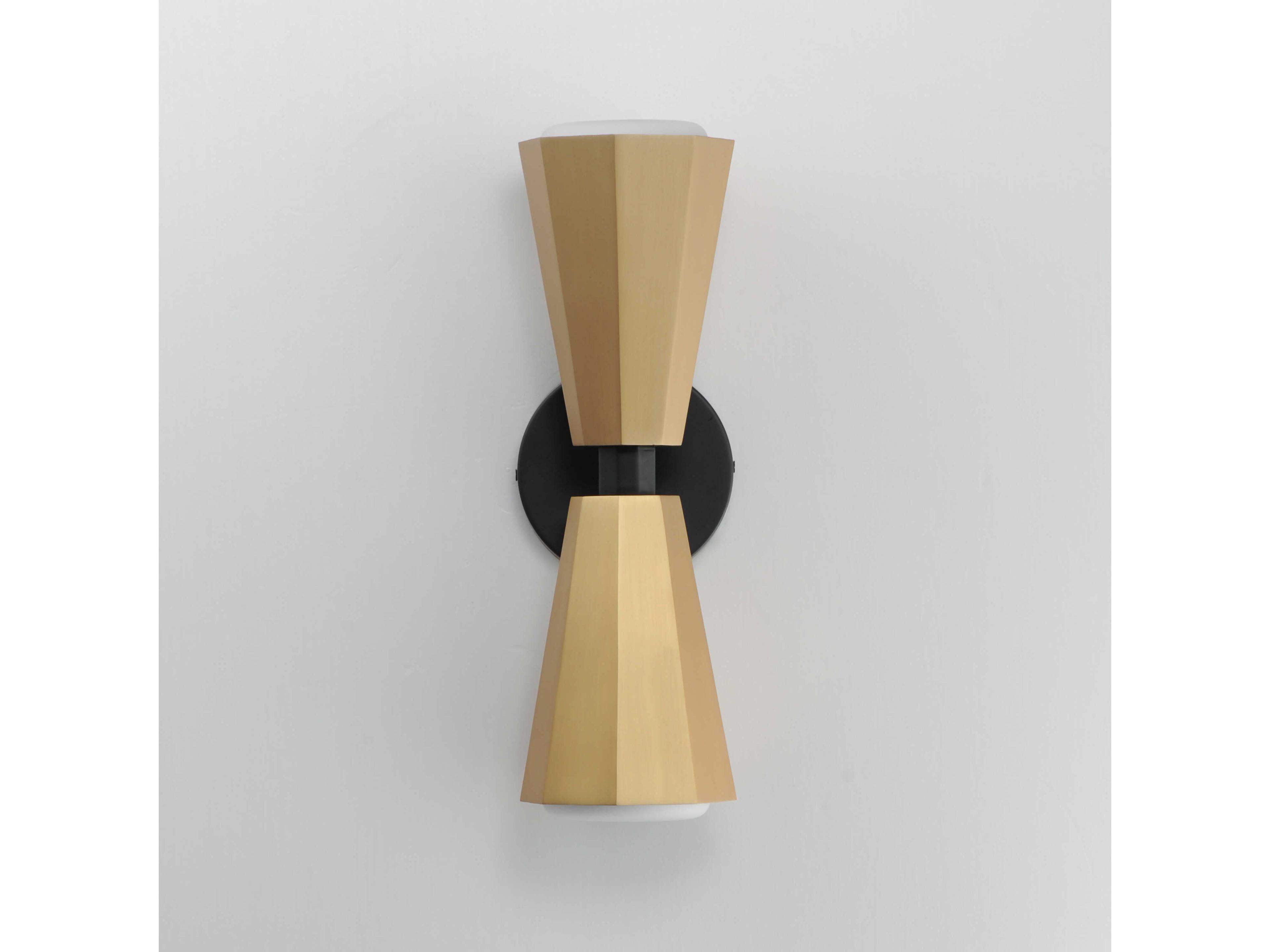 Maxim Lighting Rizzo 2-Light Black Antique Brass Wall Sconce