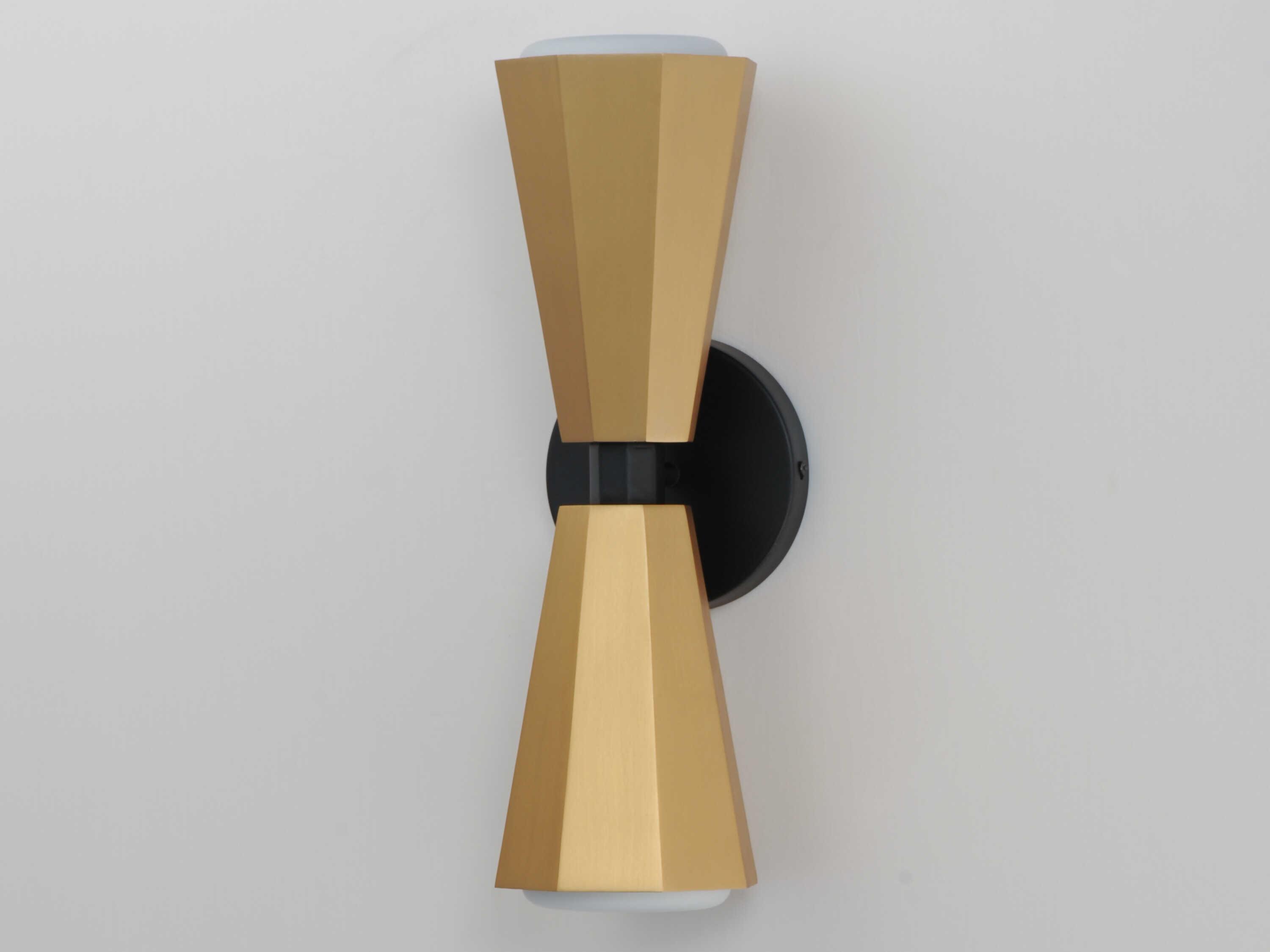 Maxim Lighting Rizzo 2-Light Black Antique Brass Wall Sconce