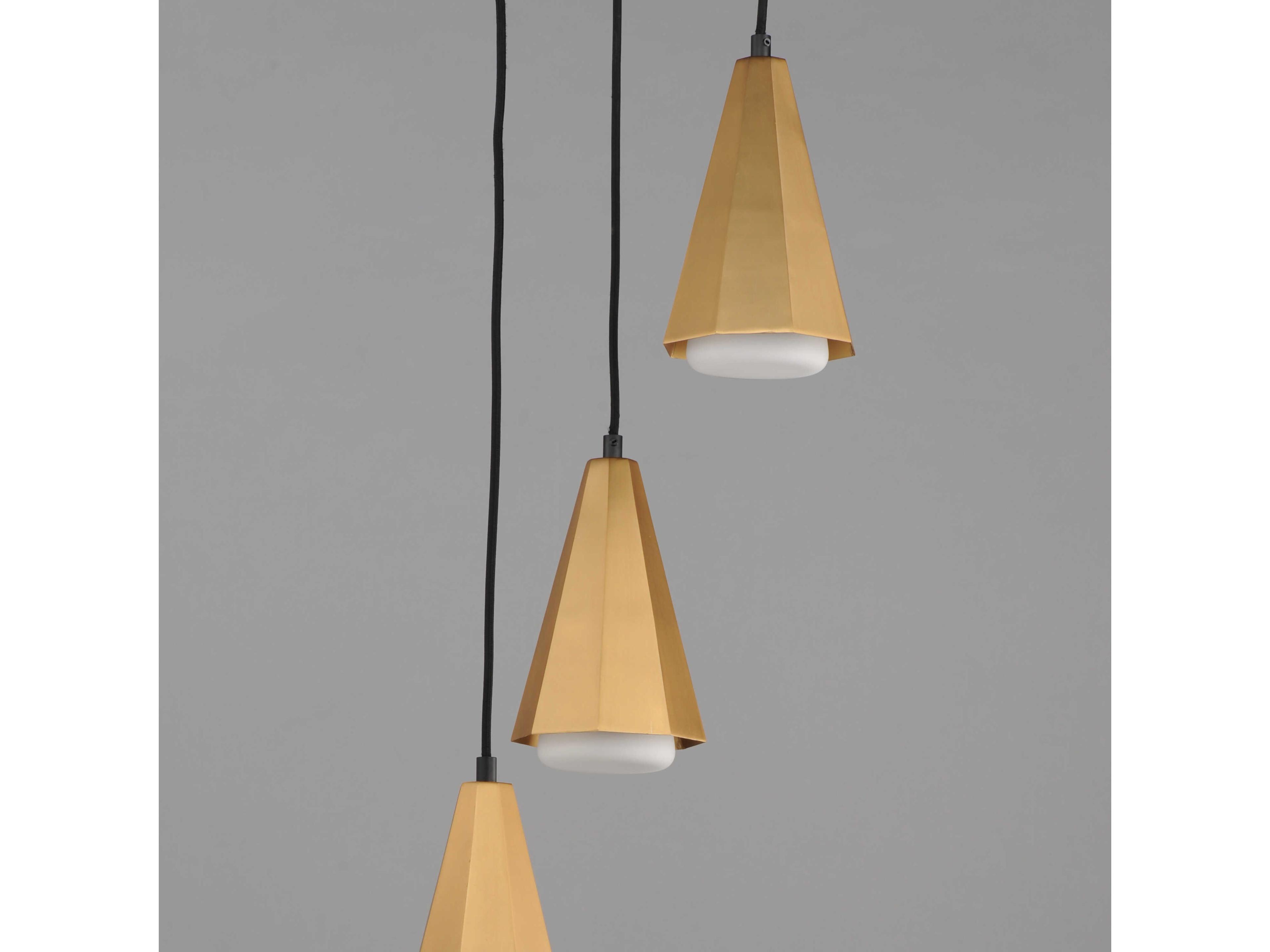 Maxim Lighting Rizzo 3-Light Black Antique Brass Pendant