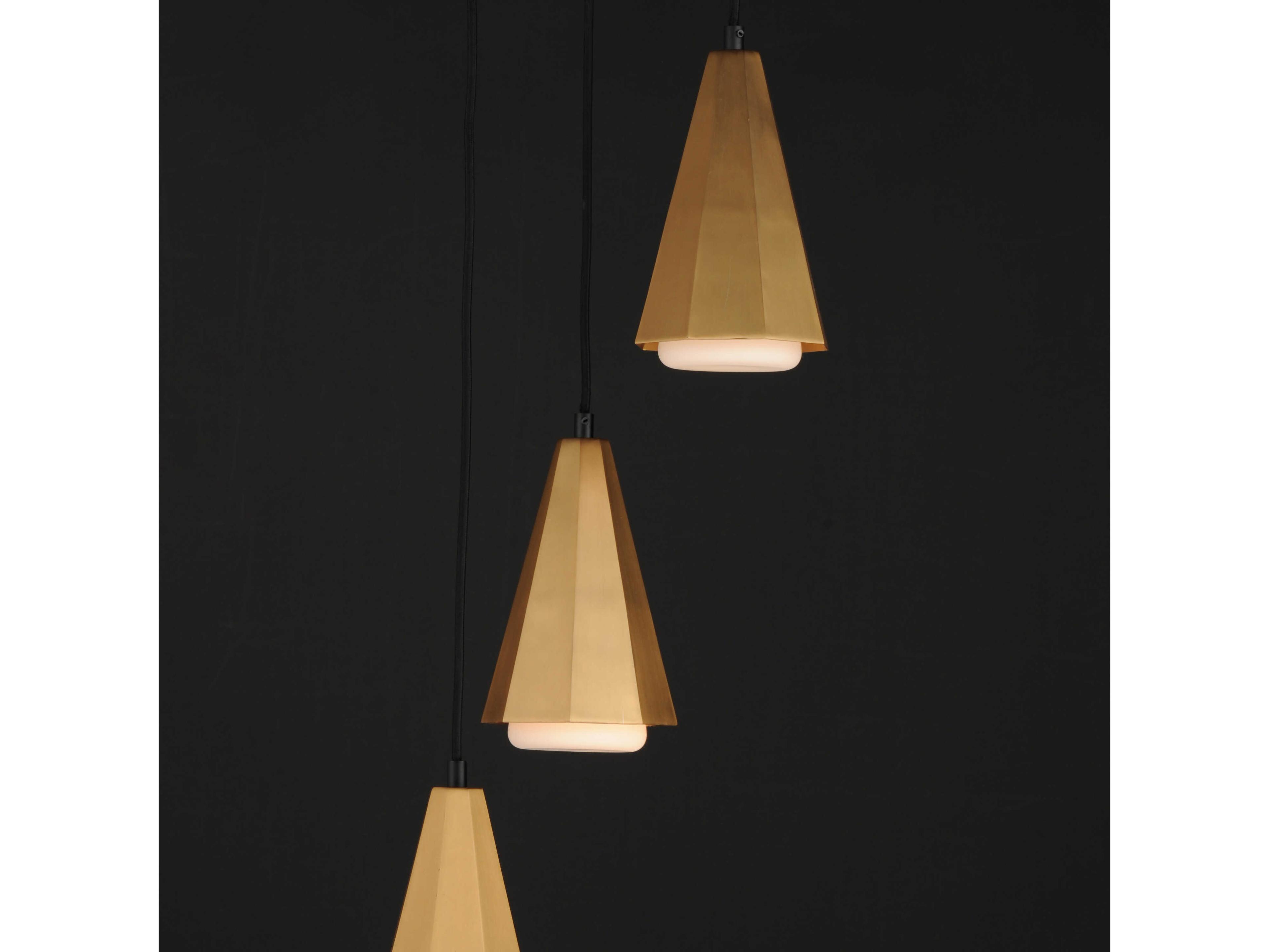 Maxim Lighting Rizzo 3-Light Black Antique Brass Pendant