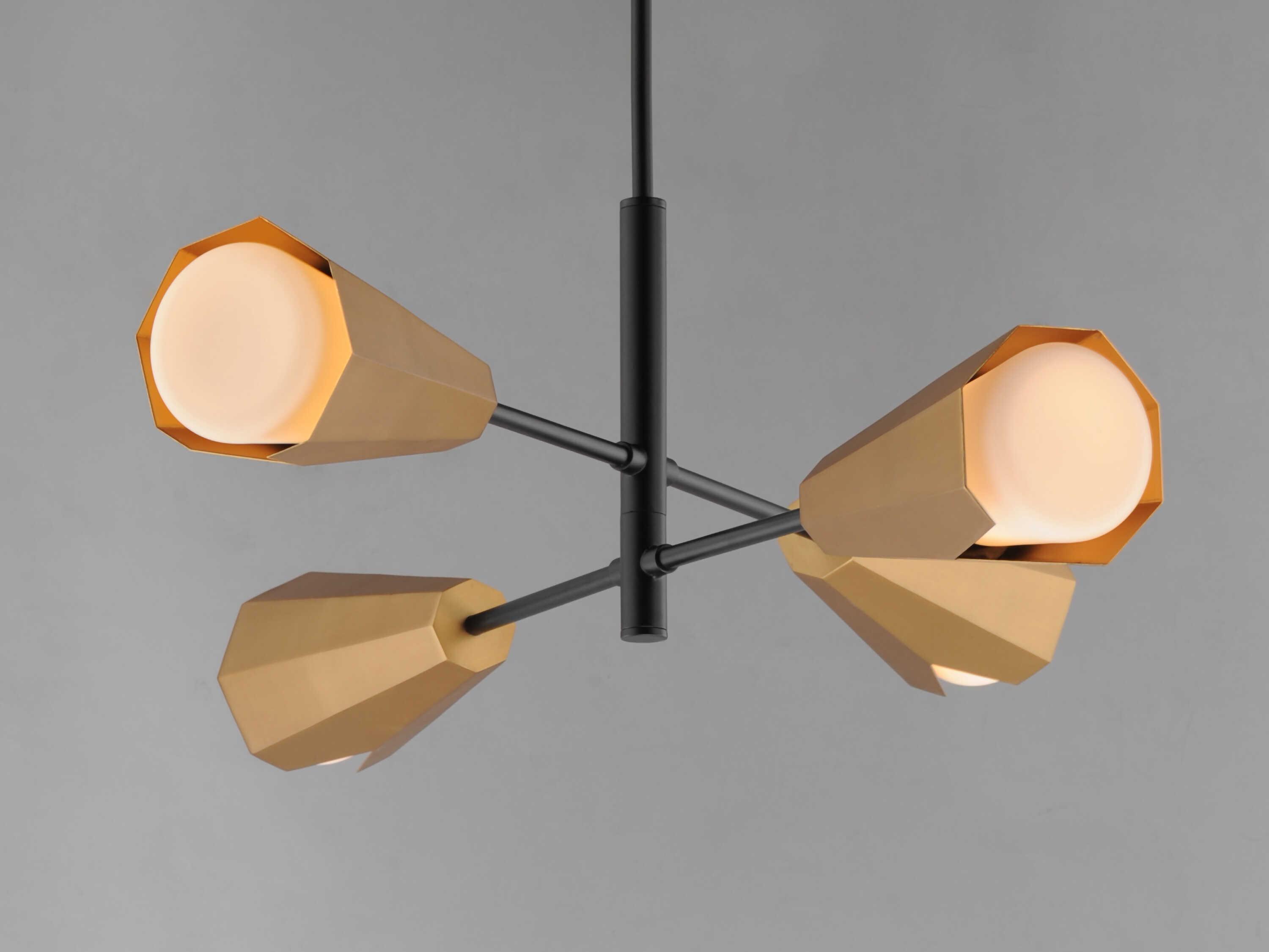 Maxim Lighting Rizzo 4-Light Black Antique Brass Chandelier