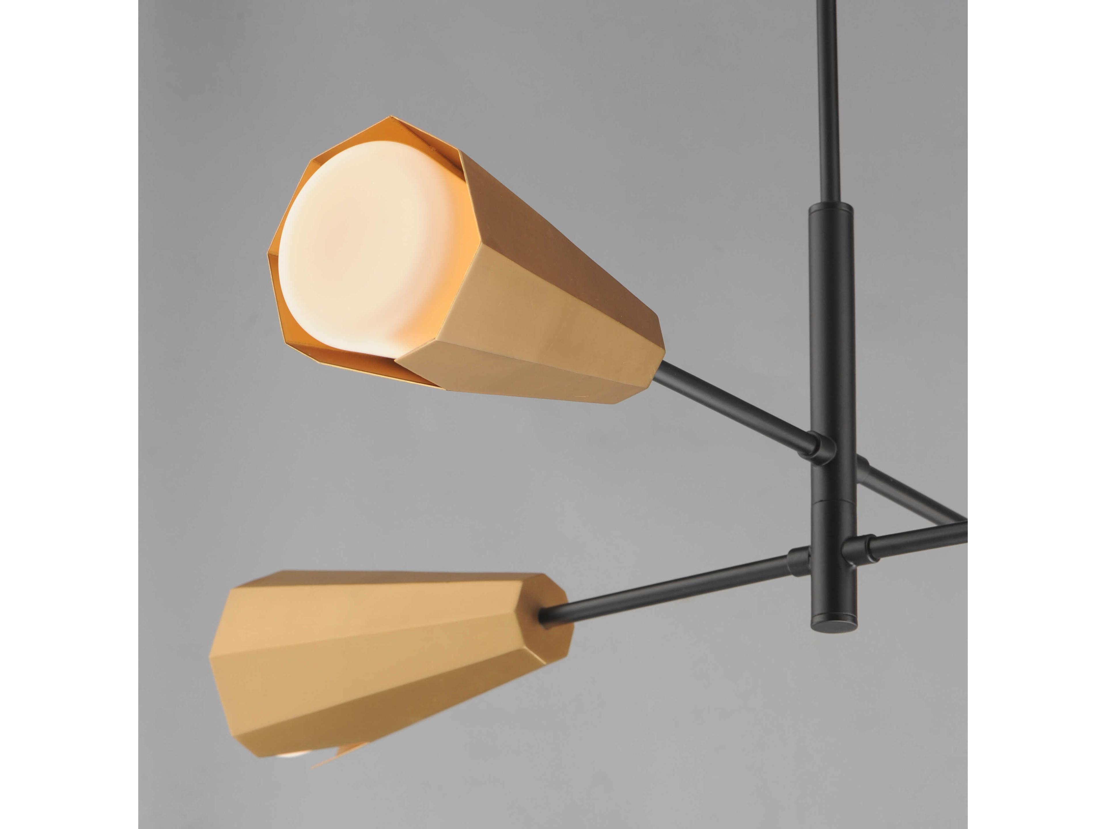 Maxim Lighting Rizzo 4-Light Black Antique Brass Chandelier