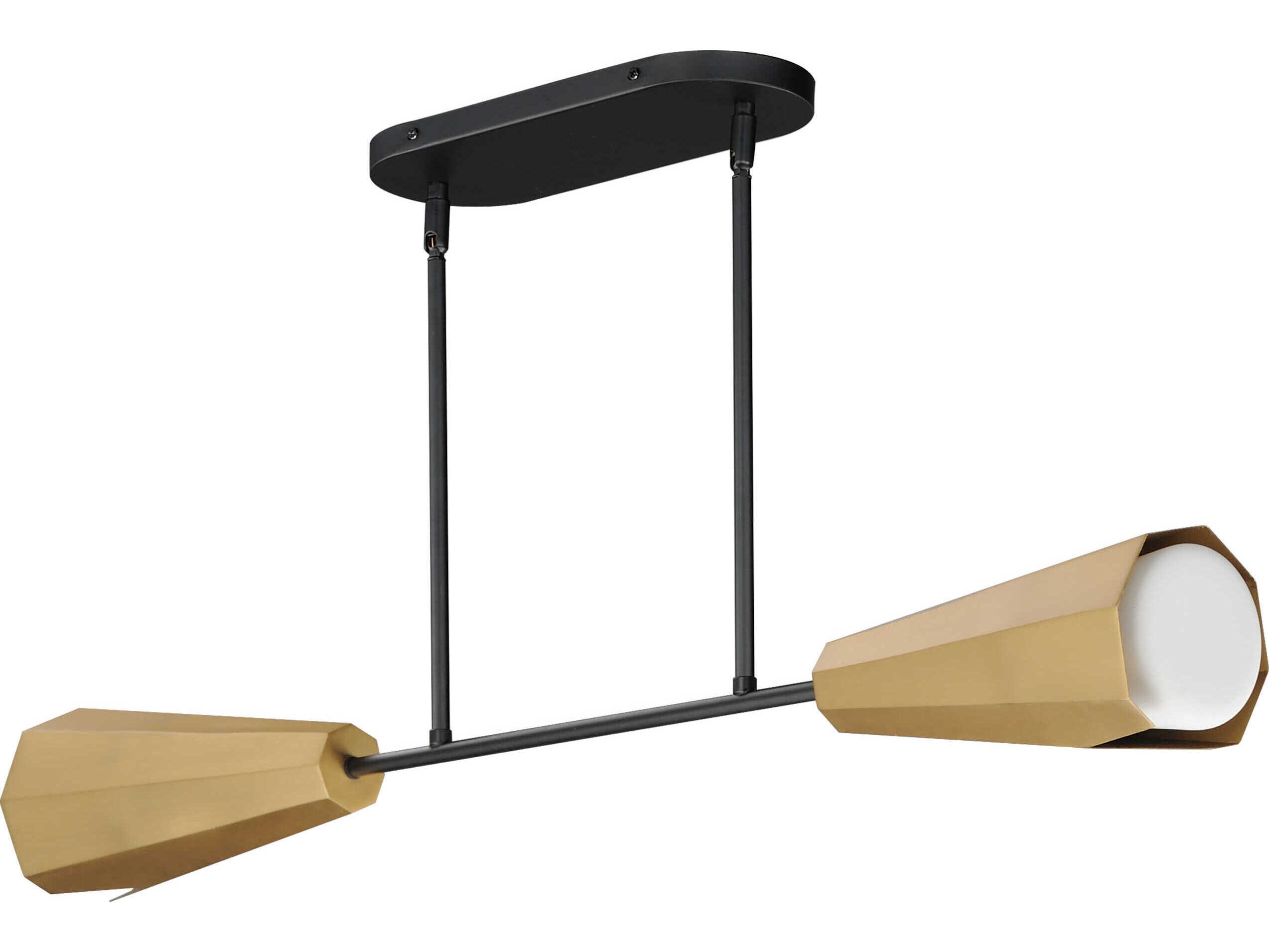 Maxim Lighting Rizzo 2-Light Black Antique Brass Island Pendant