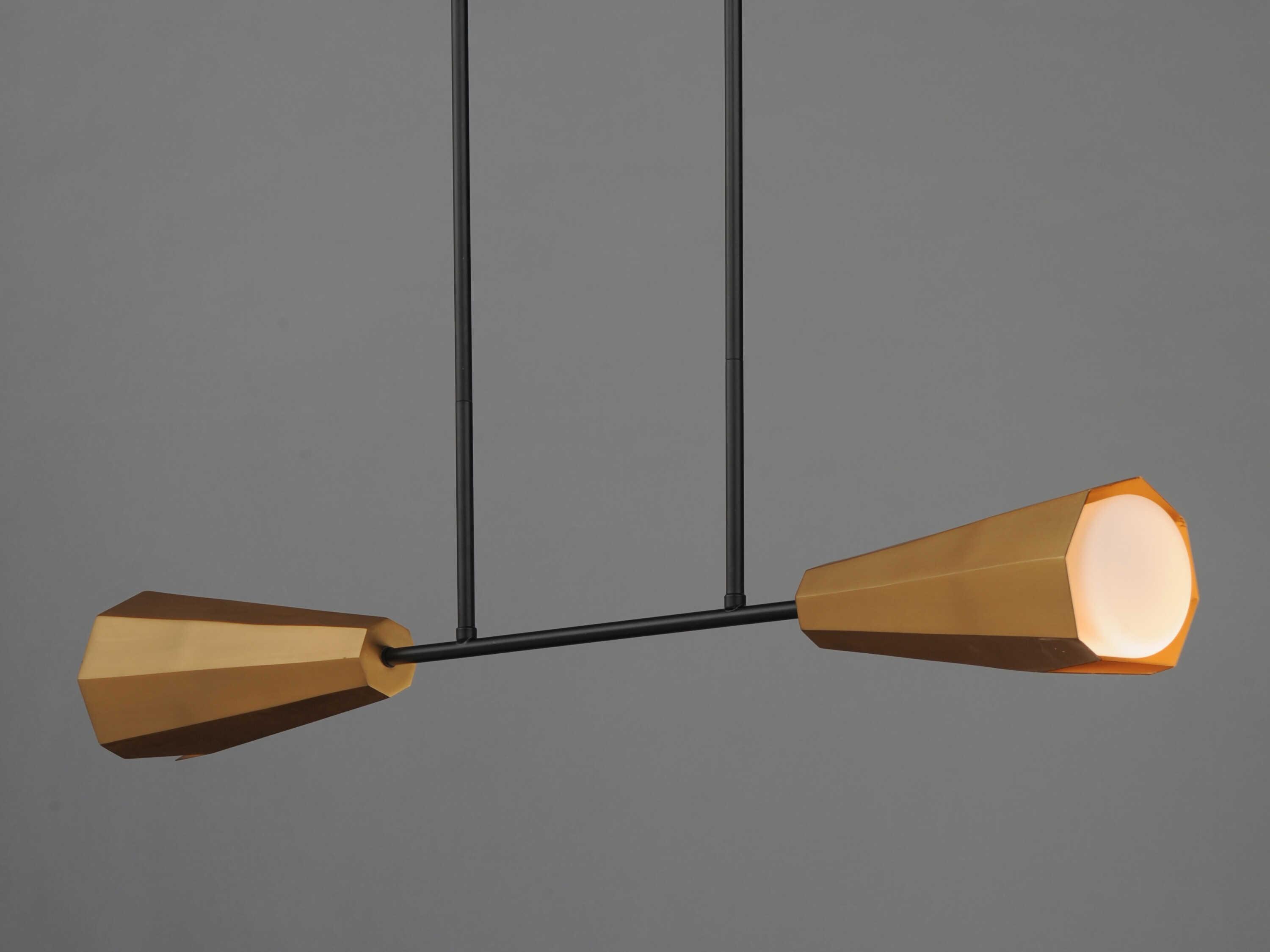 Maxim Lighting Rizzo 2-Light Black Antique Brass Island Pendant