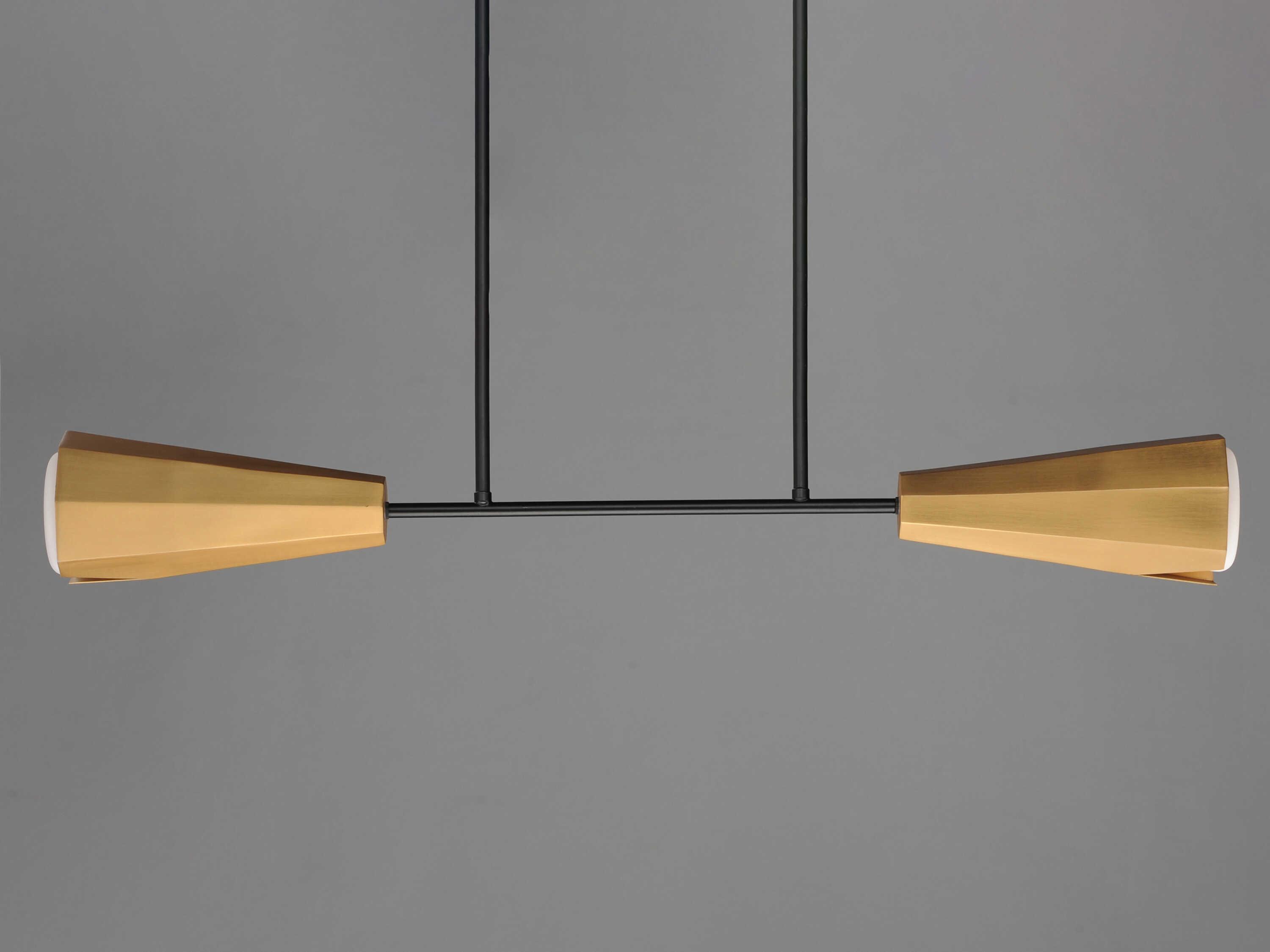 Maxim Lighting Rizzo 2-Light Black Antique Brass Island Pendant