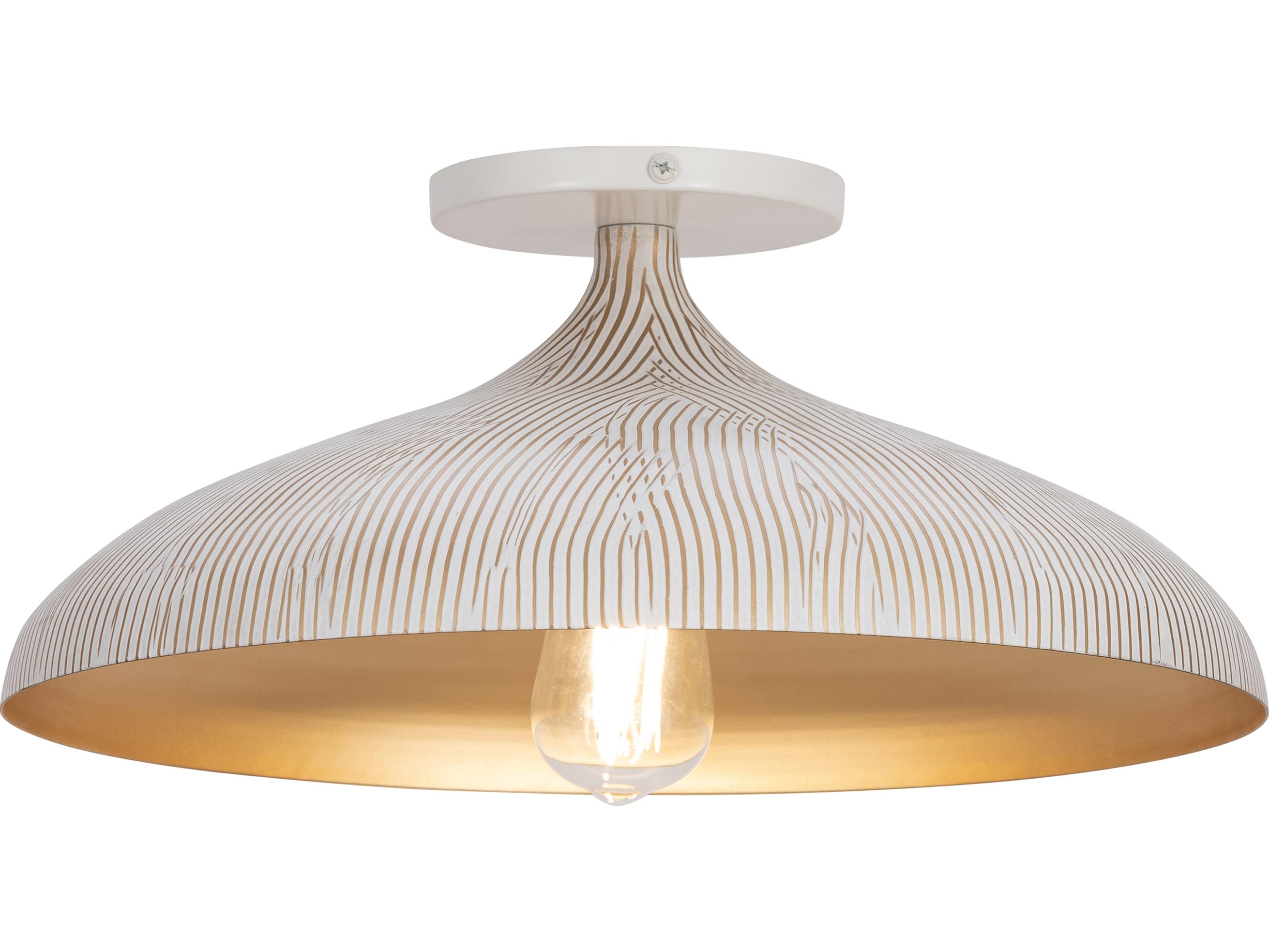 Maxim Lighting Fleur 1-Light White Gold Flush Mount