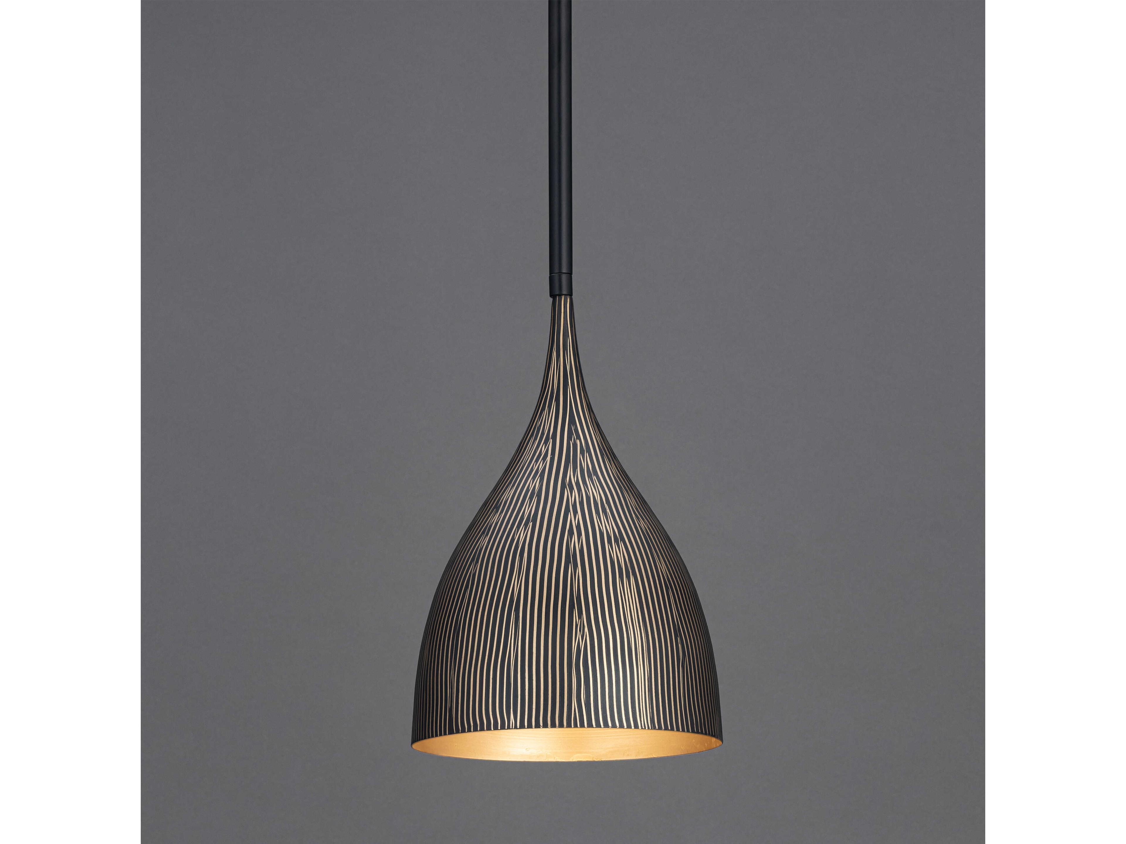 Maxim Lighting Fleur 1-Light Black Gold Mini Pendant