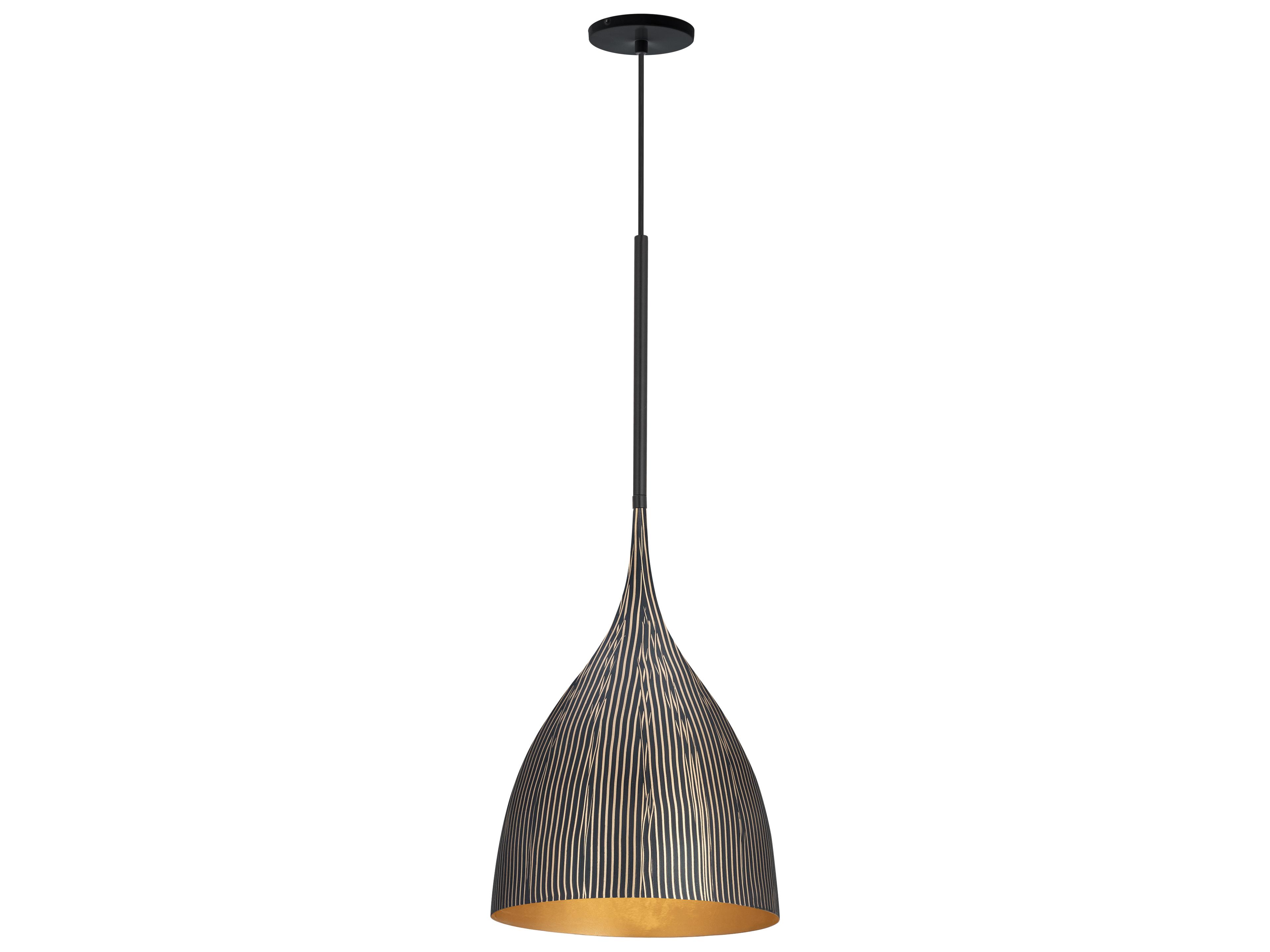 Maxim Lighting Fleur 1-Light Black Gold Mini Pendant